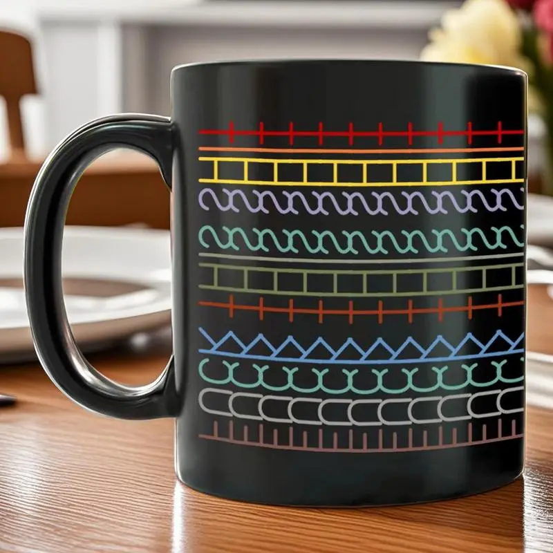 Coffee Travel Mug Ceramic Printing Water Drinking Cups Drinkware Mugs Wine Cocktails mug black hiddens information cup tea cup