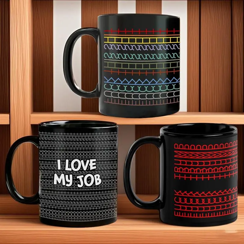 Coffee Travel Mug Ceramic Printing Water Drinking Cups Drinkware Mugs Wine Cocktails mug black hiddens information cup tea cup
