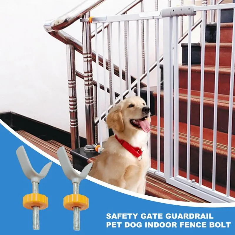 Baby Gate Spindle Rods Baby Gate Accessories Y-Bolt Adjustable Extension Protectors Set Of 2 For Toddler Puppy Kid Child Home