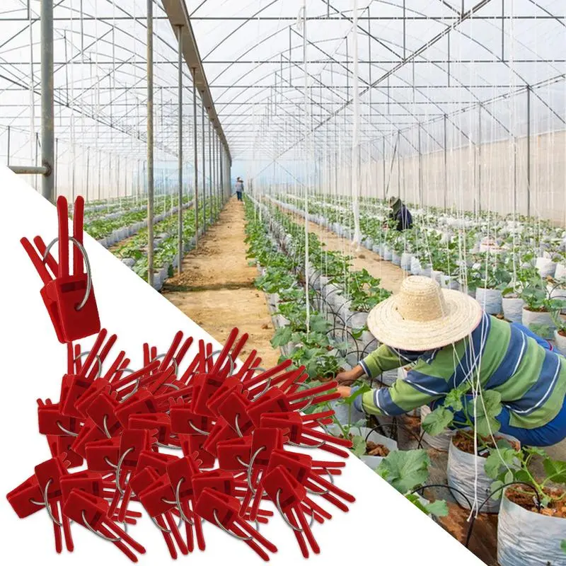 500pcs Plant Clips Plant Support Clip Flower Connector Trellis Clip Vine Fixing Clip Plants Vine Climbing Fixed Plastic Clips