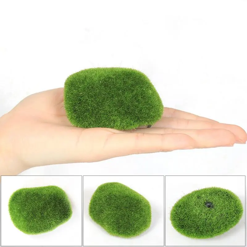 moss balls Realistic Terrarium Moss Miniature Aquarium Plant Algae Fish Shrimp Tank Ornament Simulation Green Algae Balls