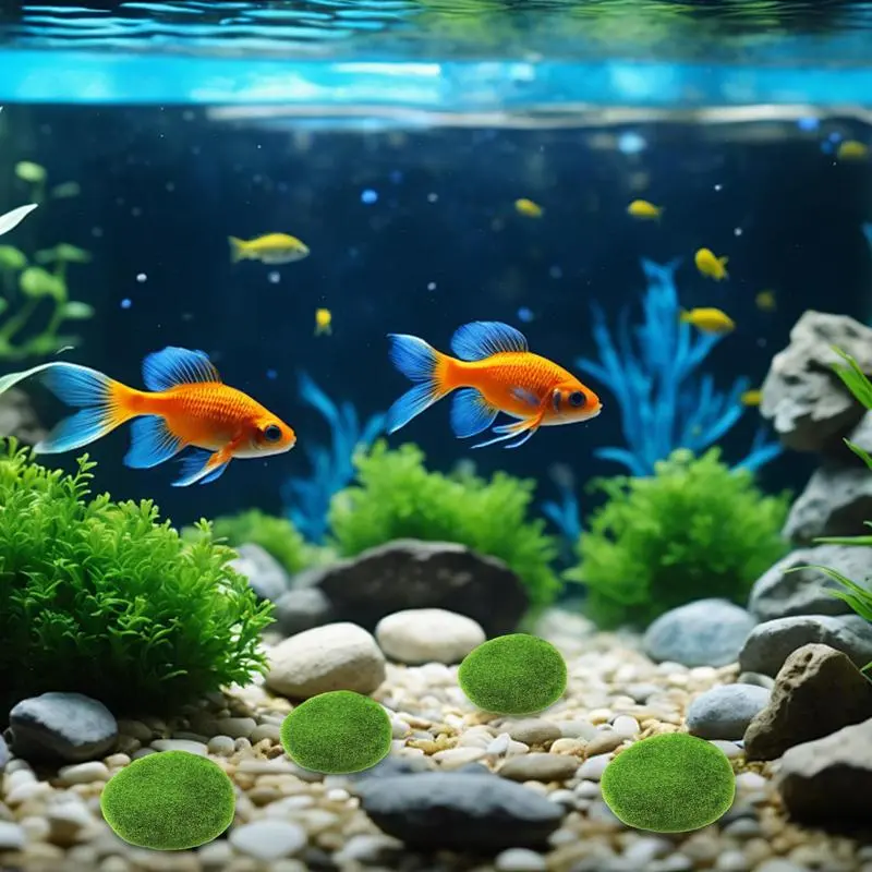 moss balls Realistic Terrarium Moss Miniature Aquarium Plant Algae Fish Shrimp Tank Ornament Simulation Green Algae Balls