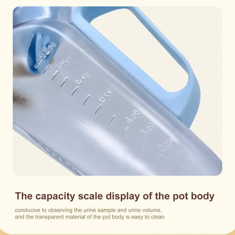 Urinal Bottle 1200ml Spill Proof Pee Container Odor Resistant Cover Leak Proof Male Urinals Container Men's Urinal Bottle