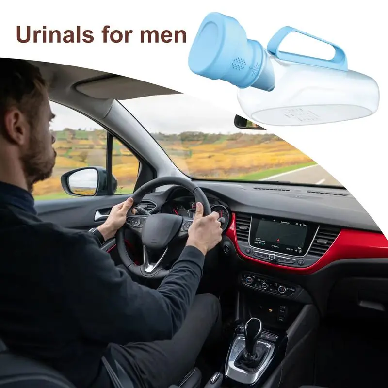 Urinal Bottle 1200ml Spill Proof Pee Container Odor Resistant Cover Leak Proof Male Urinals Container Men's Urinal Bottle