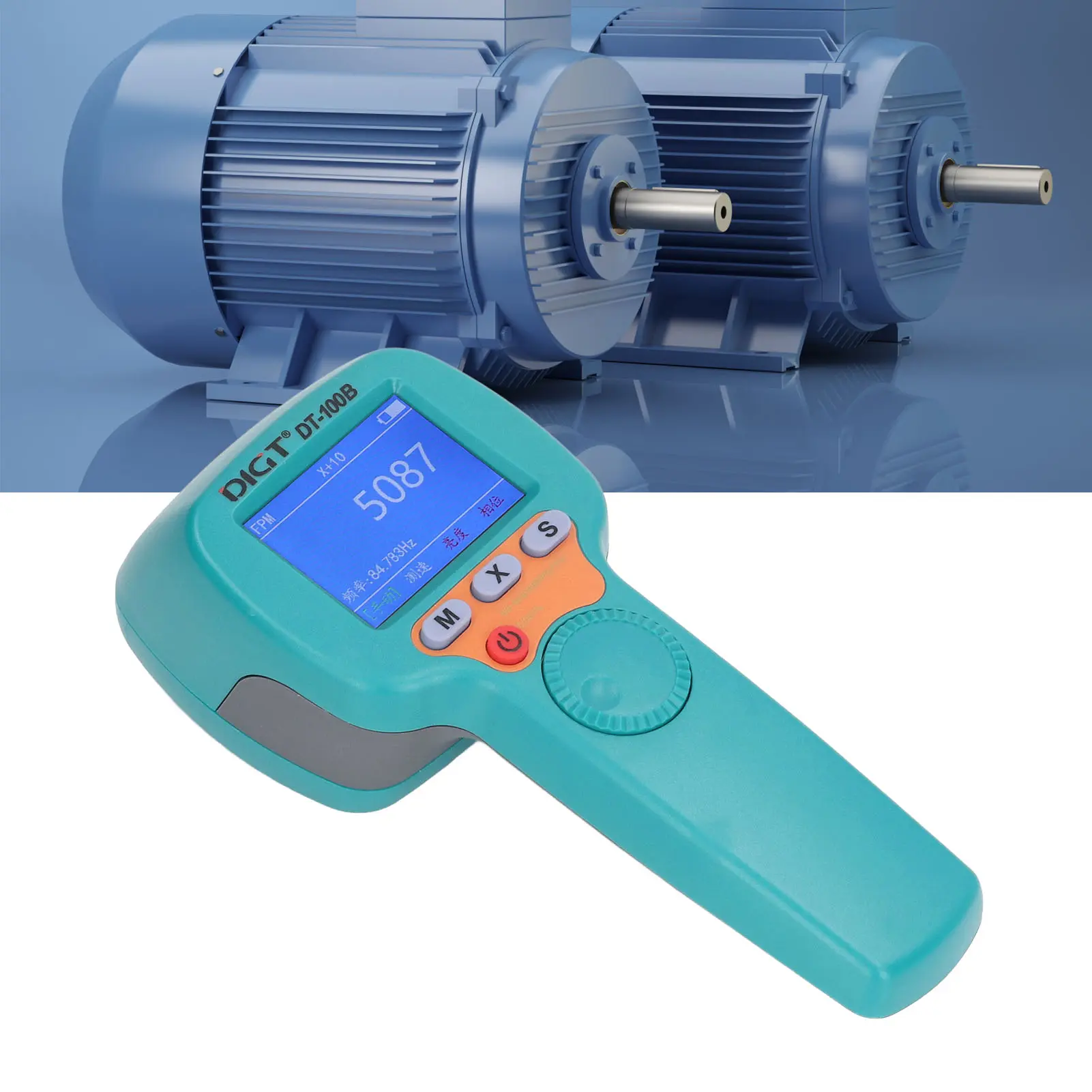 Non Contact Strobe Tachometer Handheld Stroboscope Efficient High Accuracy Safe 60-999999 RPM 1500 LX LED Light for Wheels