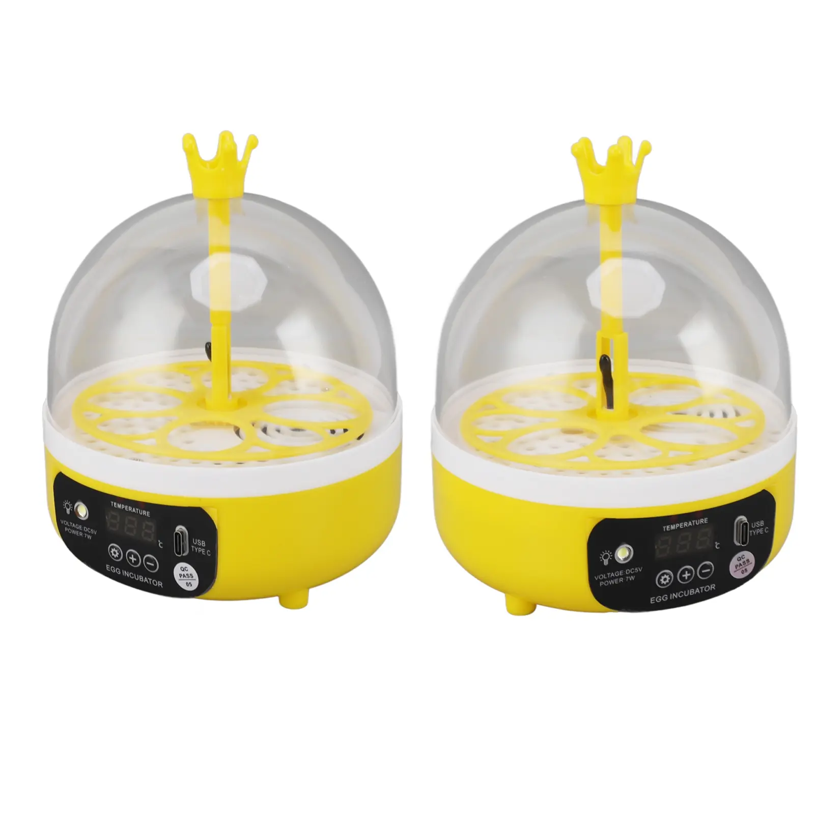 Digital Egg Candler Portable ABS Automatic Temperature Humidity Control Noiseless Egg Incubator with Insulation Foam for Home