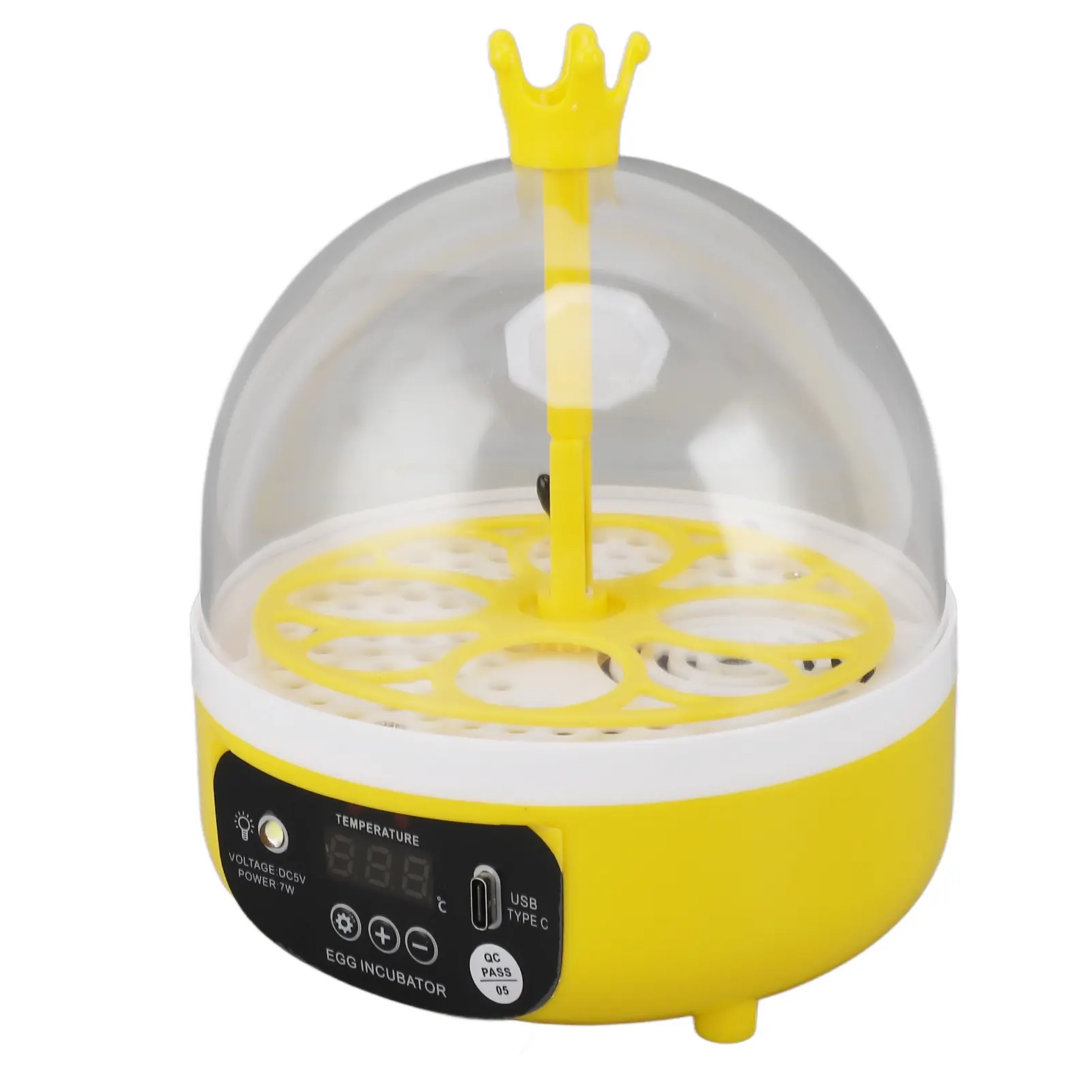 Digital Egg Candler Portable ABS Automatic Temperature Humidity Control Noiseless Egg Incubator with Insulation Foam for Home