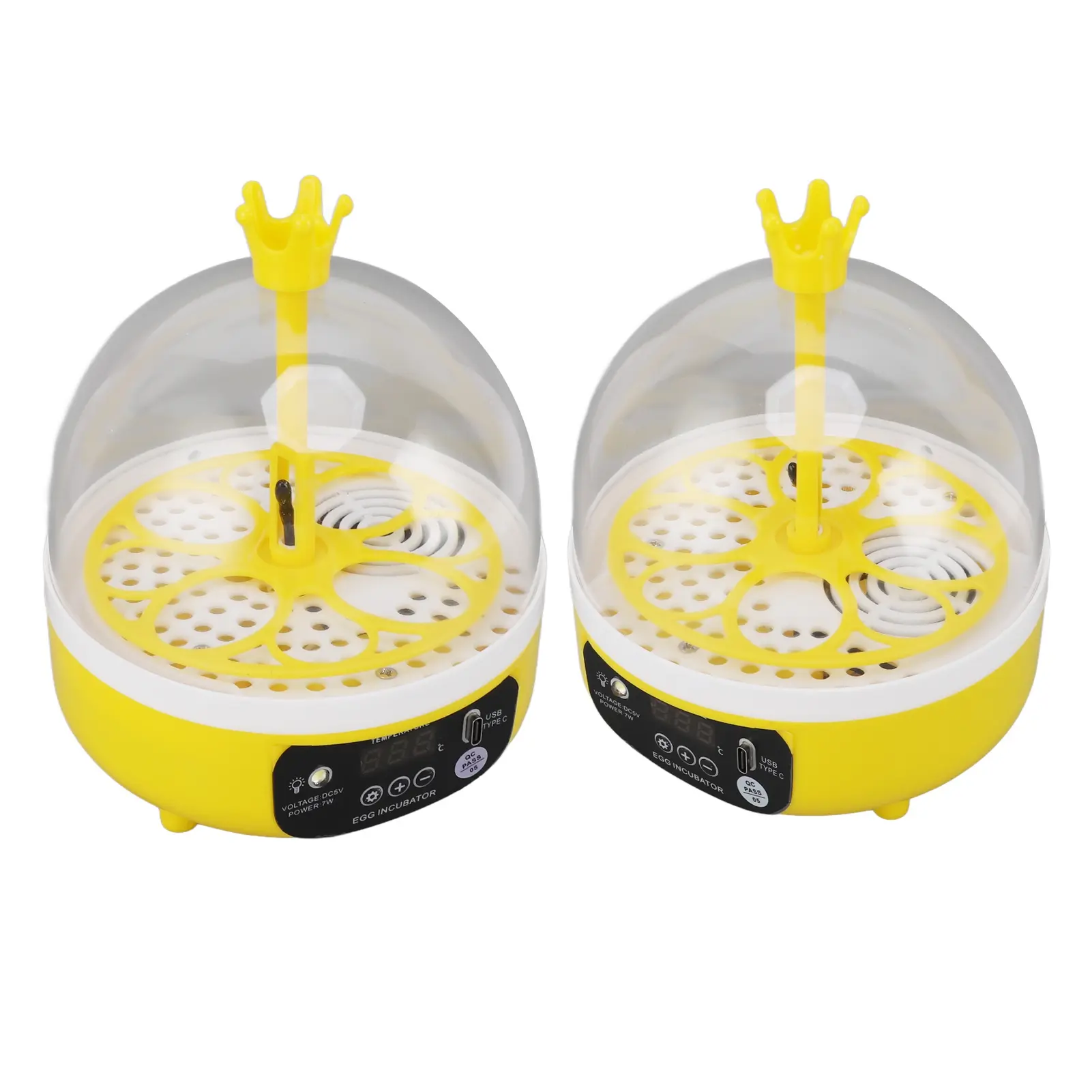 Digital Egg Candler Portable ABS Automatic Temperature Humidity Control Noiseless Egg Incubator with Insulation Foam for Home