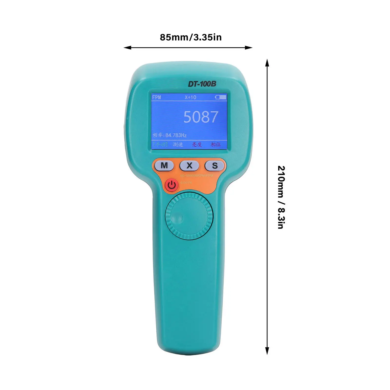 Non Contact Strobe Tachometer Handheld Stroboscope Efficient High Accuracy Safe 60-999999 RPM 1500 LX LED Light for Wheels