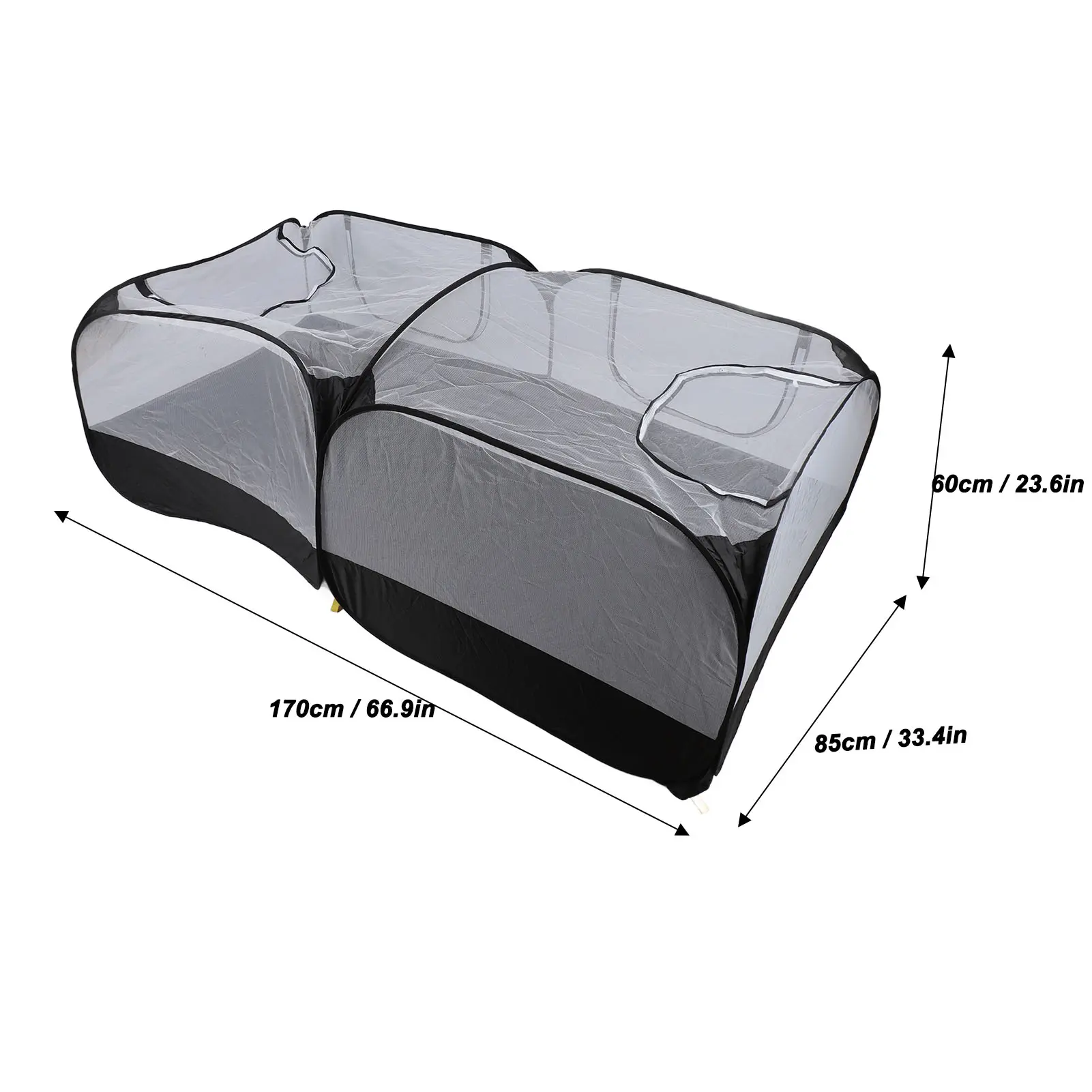 Pet Play Tent  Doors Breathable Foldable Small Animal Tent Enclosure Portable Transparent Mesh Wall for Puppy for Rabbit