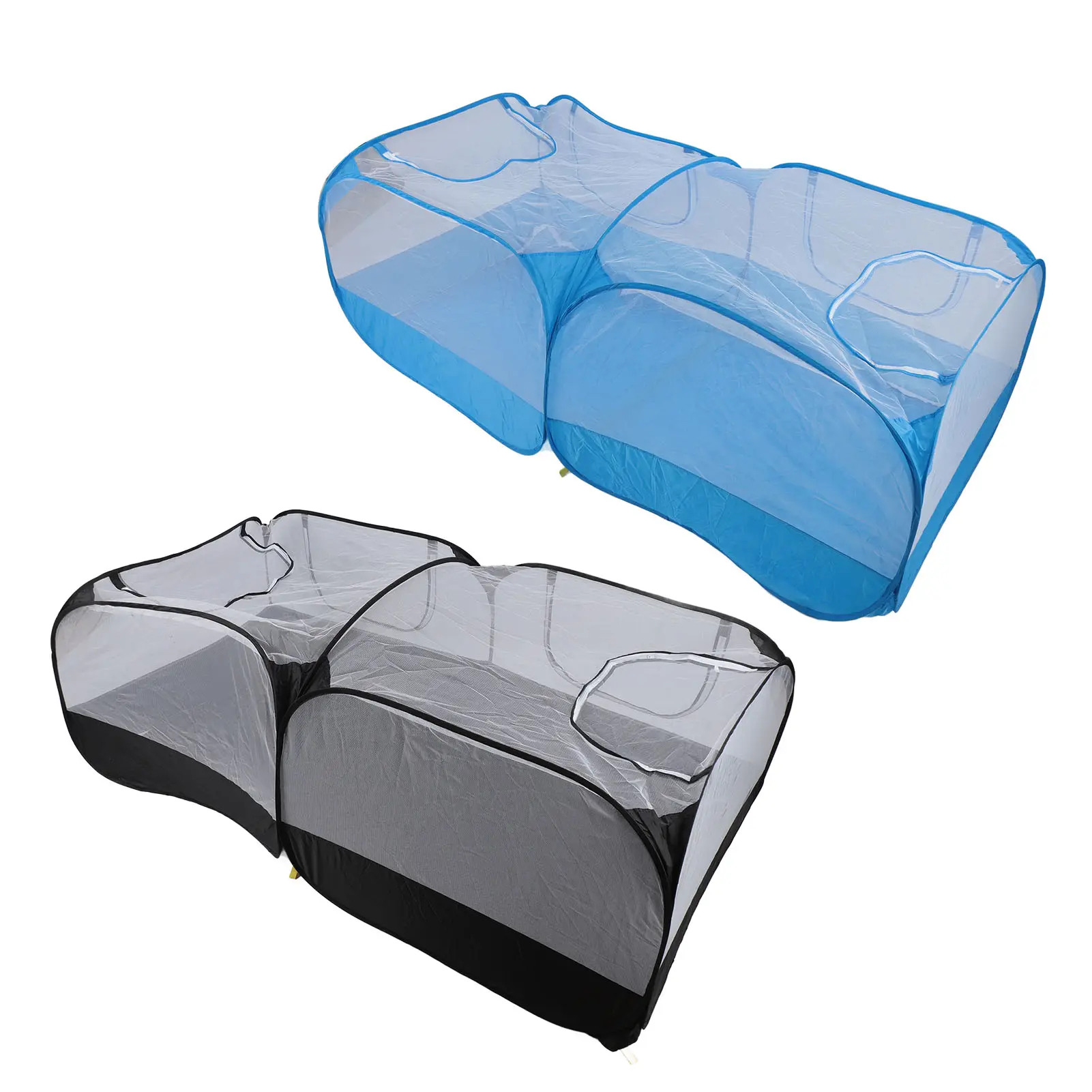Pet Play Tent  Doors Breathable Foldable Small Animal Tent Enclosure Portable Transparent Mesh Wall for Puppy for Rabbit