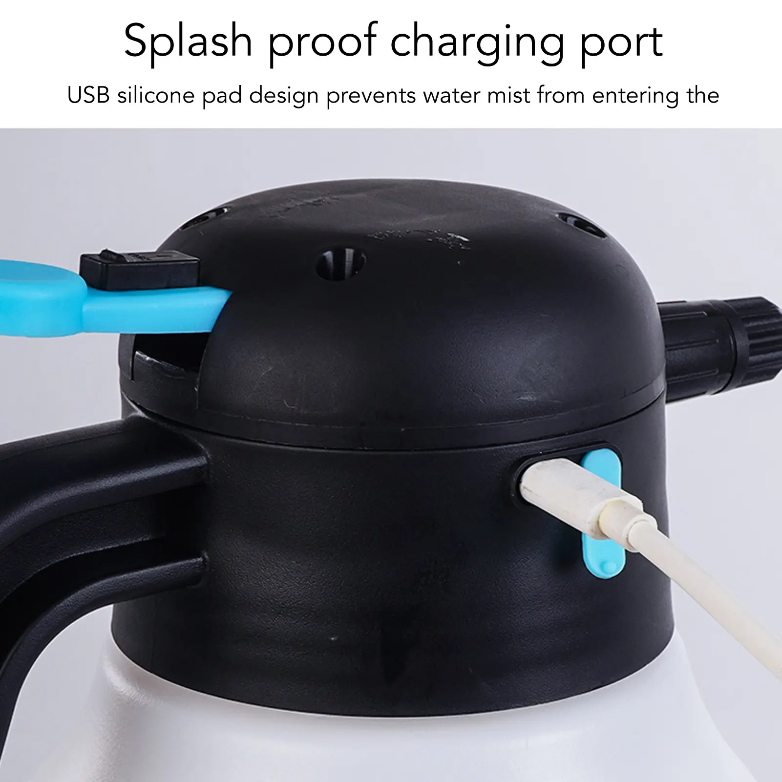 Foam Sprayer Electric Foam Spray Bottle PP Cordless 1.8L 2000mAh Pressurized Multifunctional for Garden