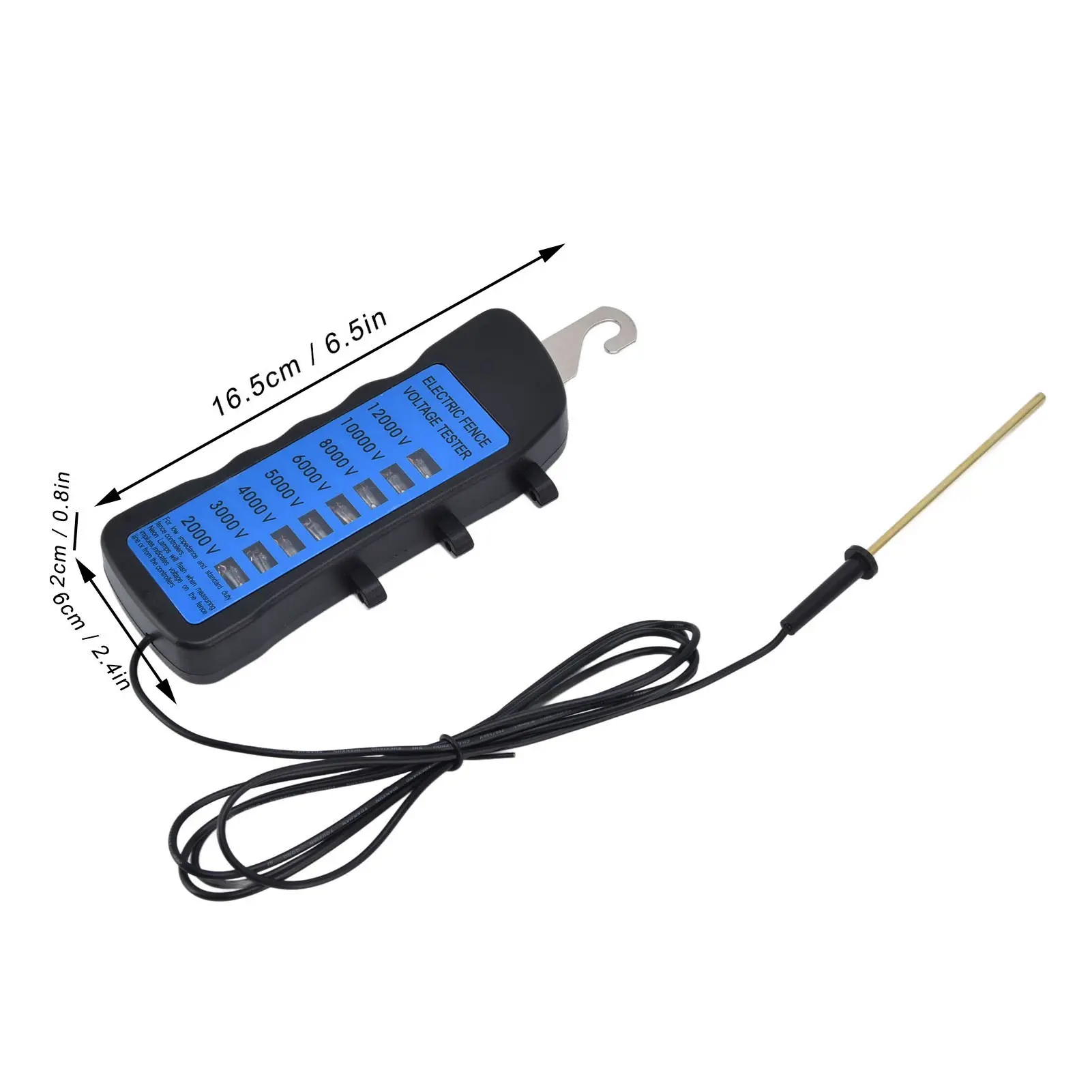 12KV Neon Fence Voltage Tester 12kV Fence Tester Portable for Livestock Enclosures for Farms for Home Gardens