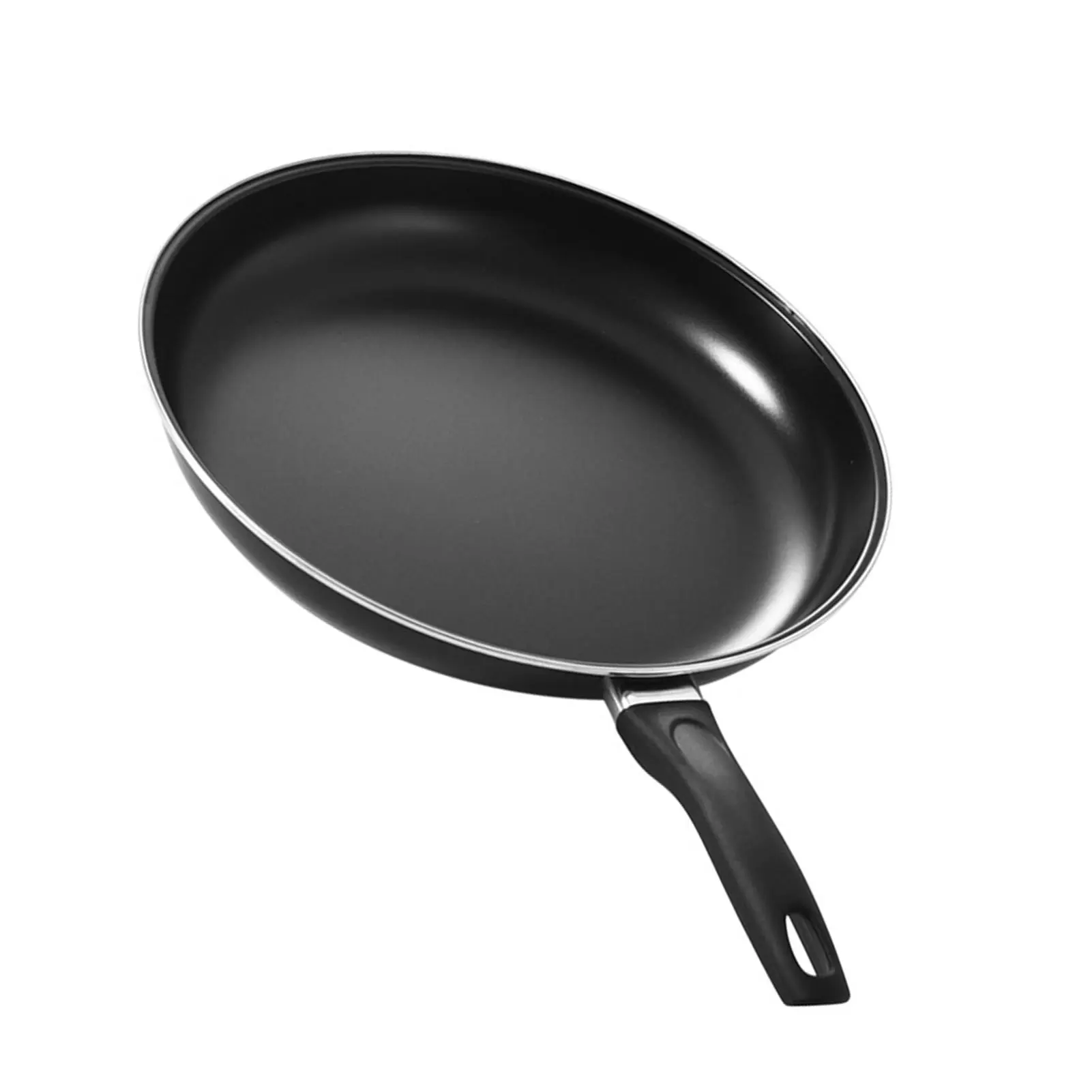 Round Frying Pan Portable Handle Nonstick Coating Flat Bottomed Fry Pan for Gas Stove Induction Cooker Flat Bottomed Pan