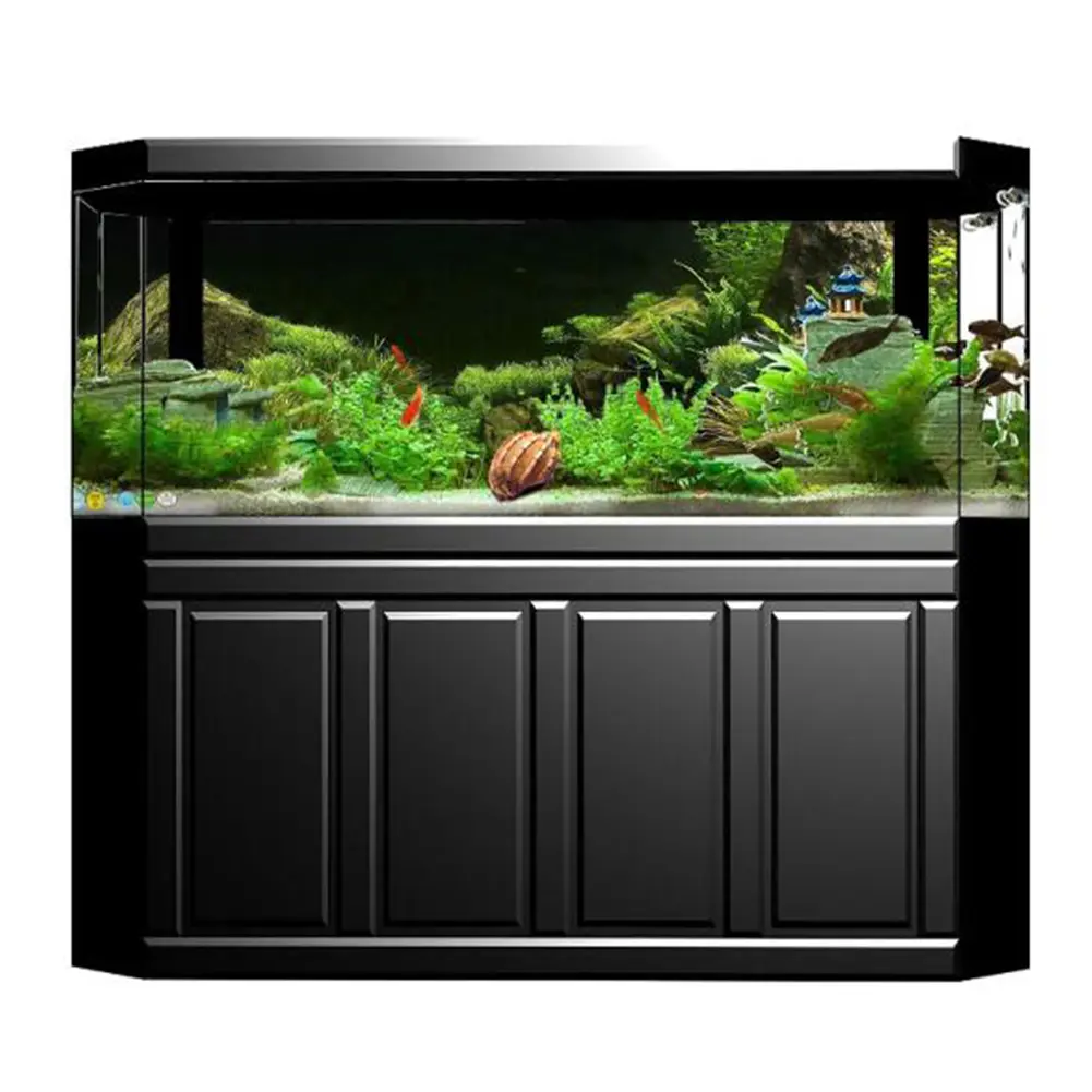 Aquarium Background Sticker Fish  Sticker Aquarium Fish  Seafloor Water Grass Background Decoration Painting PVC Sticker