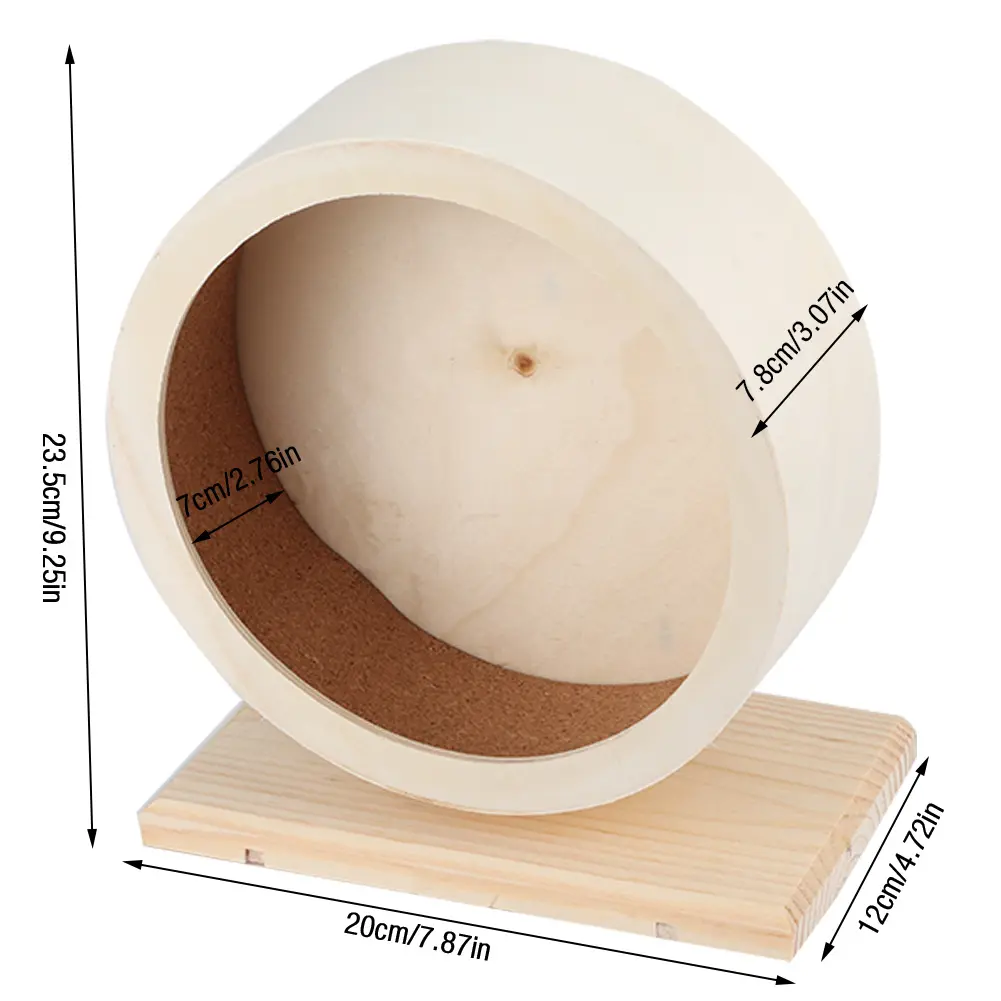 Hamster House Wooden Hamster  Hamster  Hamster Small Pets Wooden House Funny Wheel Running Rest  Playing Exercise