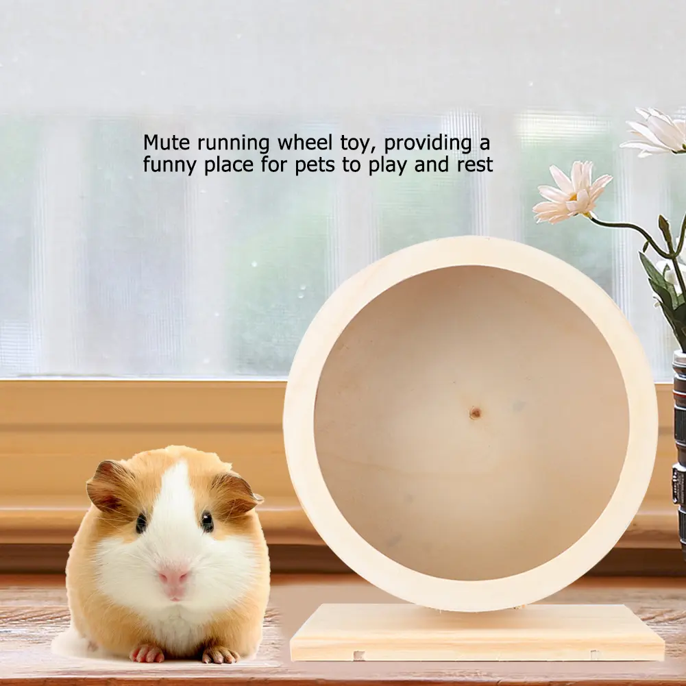 Hamster House Wooden Hamster  Hamster  Hamster Small Pets Wooden House Funny Wheel Running Rest  Playing Exercise
