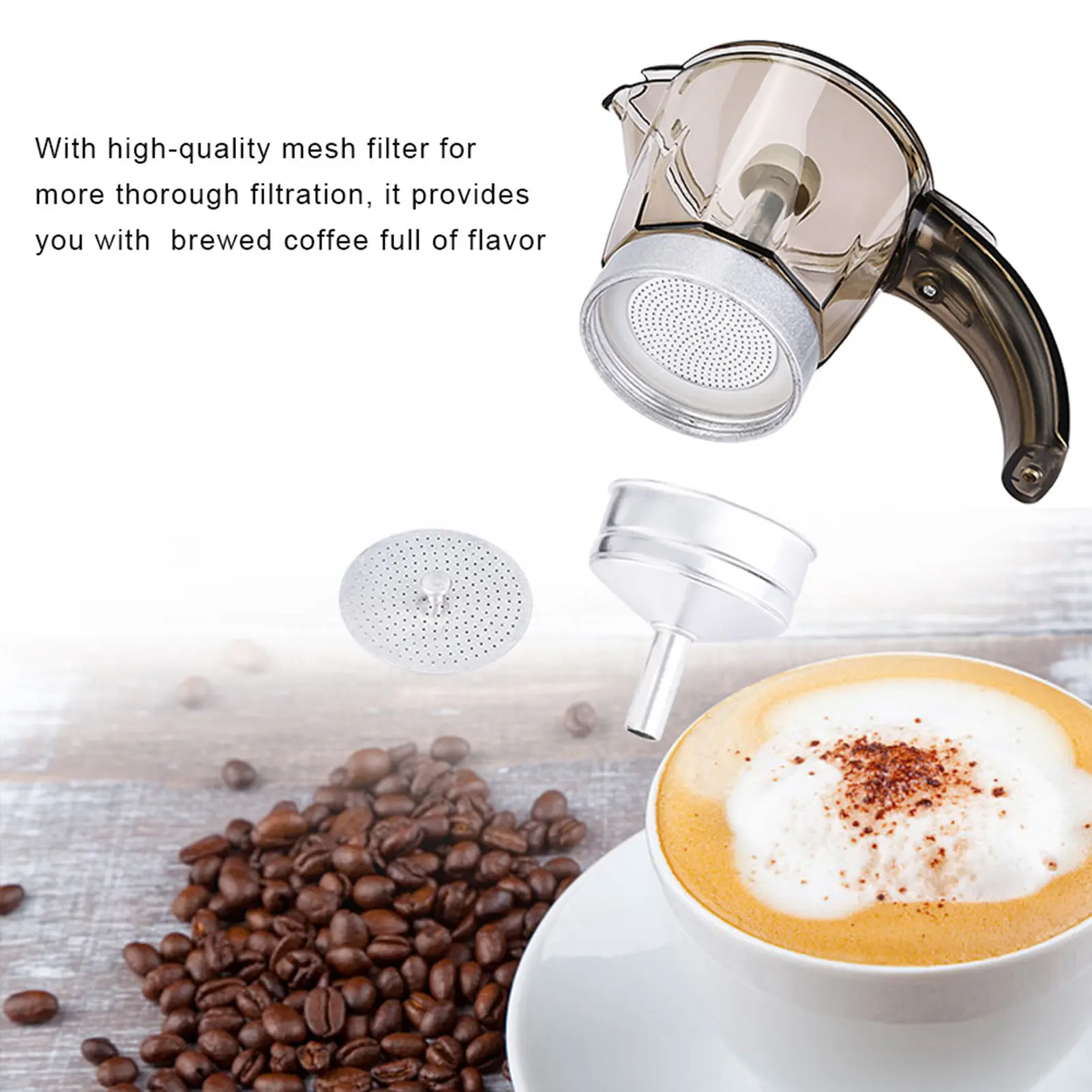 Coffee Maker Large Capacity Electric  Pot Stovetop  Coffee Maker Coffee Percolator(EU Plug) Stovetop  Maker