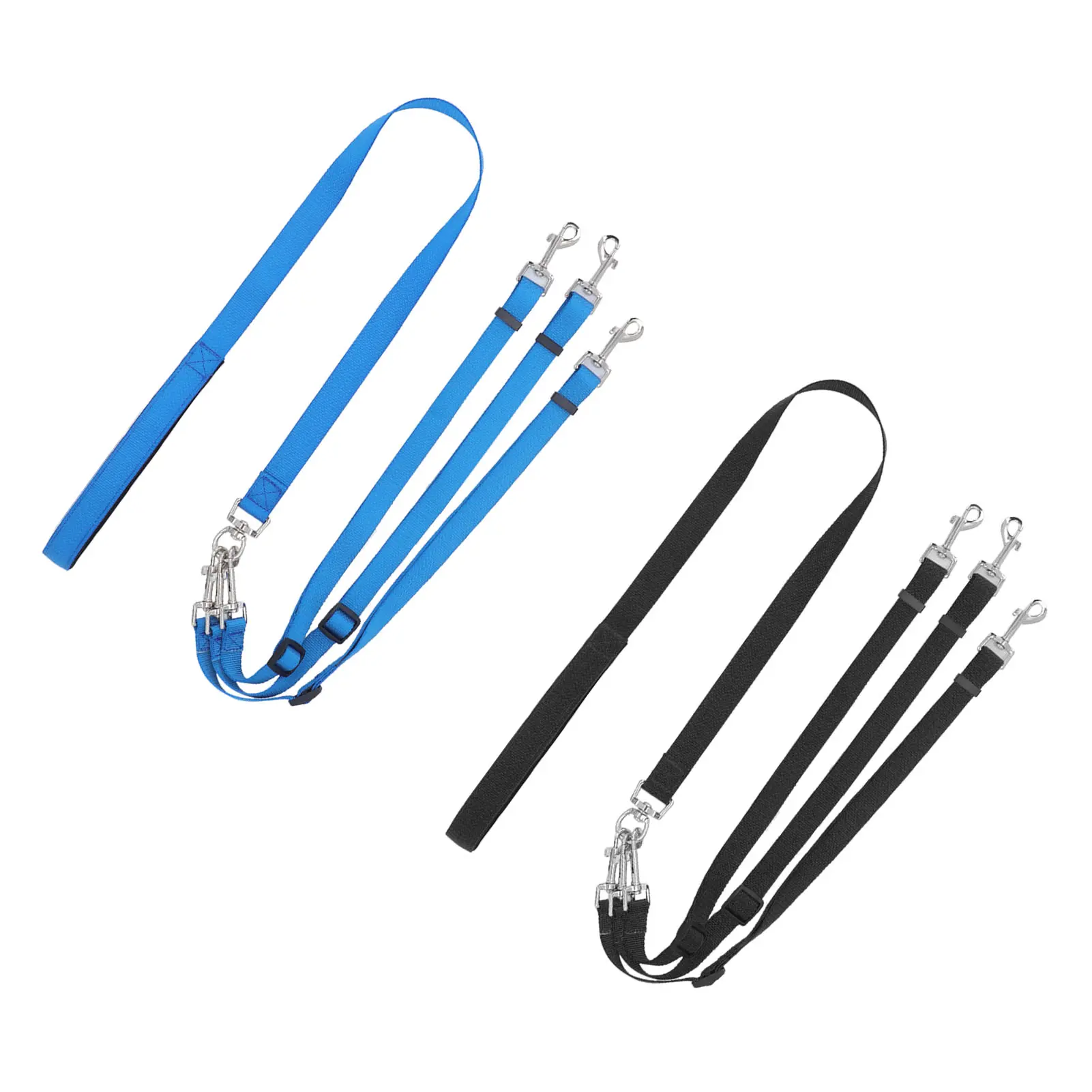 3 Way Dog Leash Multipurpose Detachable Adjustable Nylon Thickened Dog Nylon Leash Flexible with Padded Handle for Walking