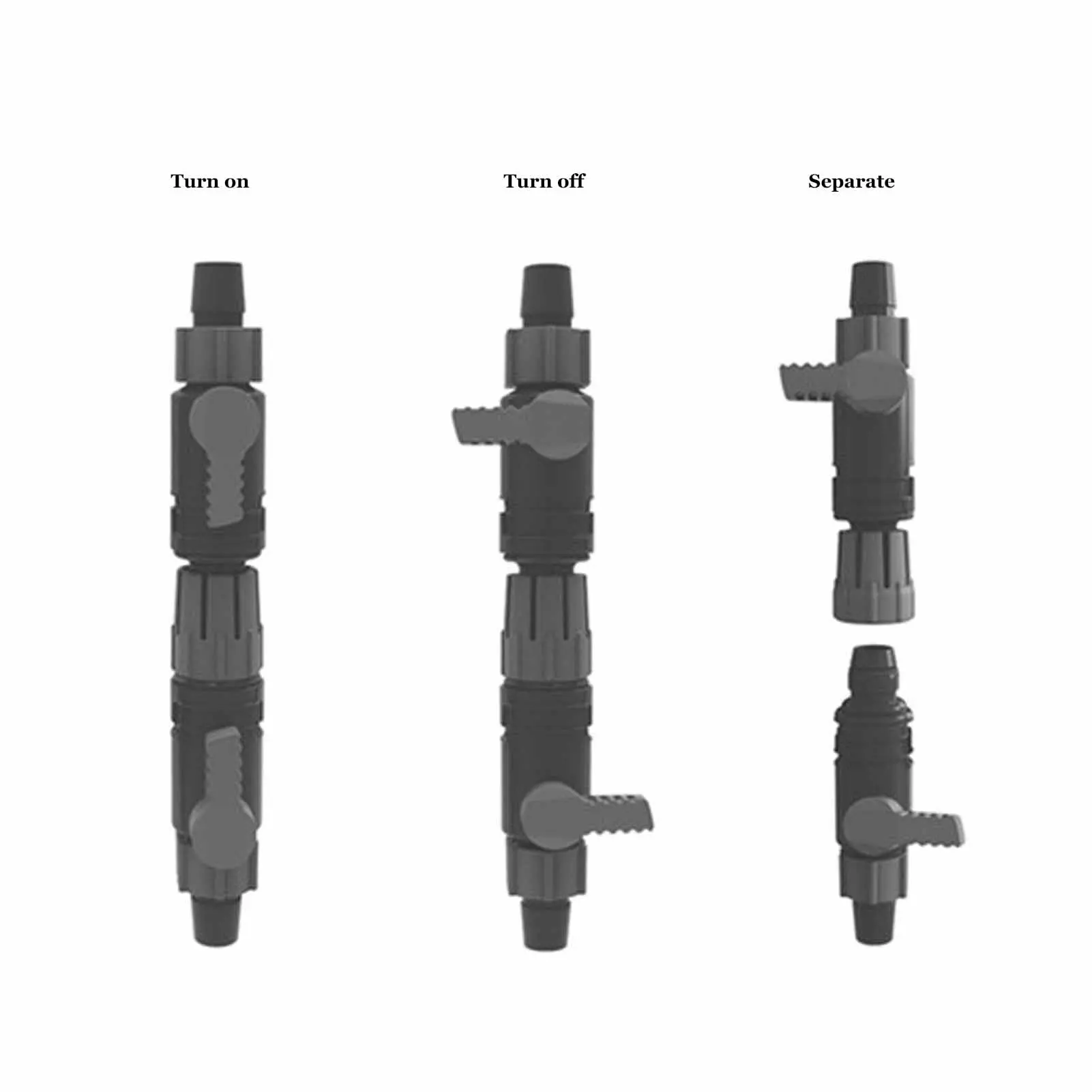 Aquarium Double Tap Connector Aquarium Water Control Valve Fish  Hose Pipe Quick Release Double Tap Connector