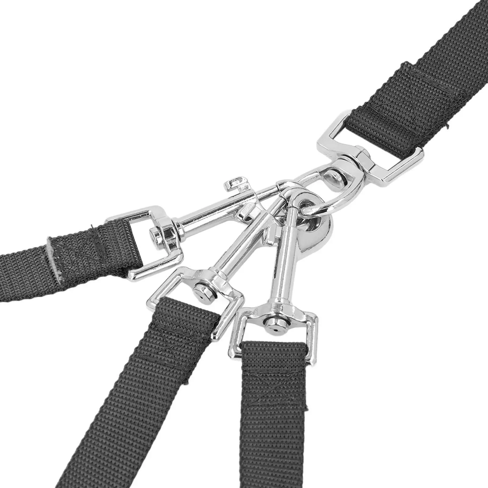 3 Way Dog Leash Multipurpose Detachable Adjustable Nylon Thickened Dog Nylon Leash Flexible with Padded Handle for Walking