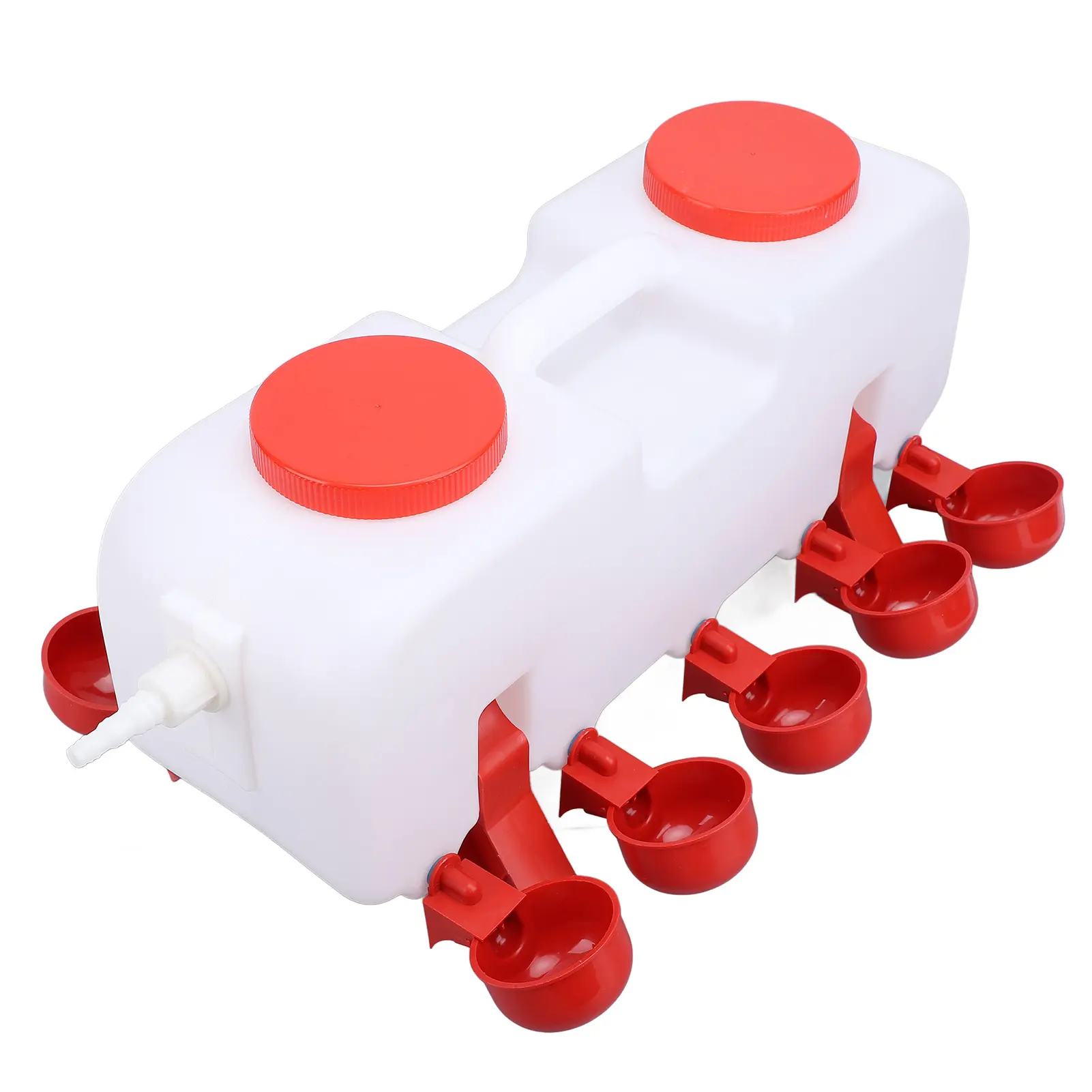 Automatic Chicken Waterer Dispenser 10 Liters Poultry Water Feeder With10 Chicken Waterer Cups for Duck Geese Duck Waterer