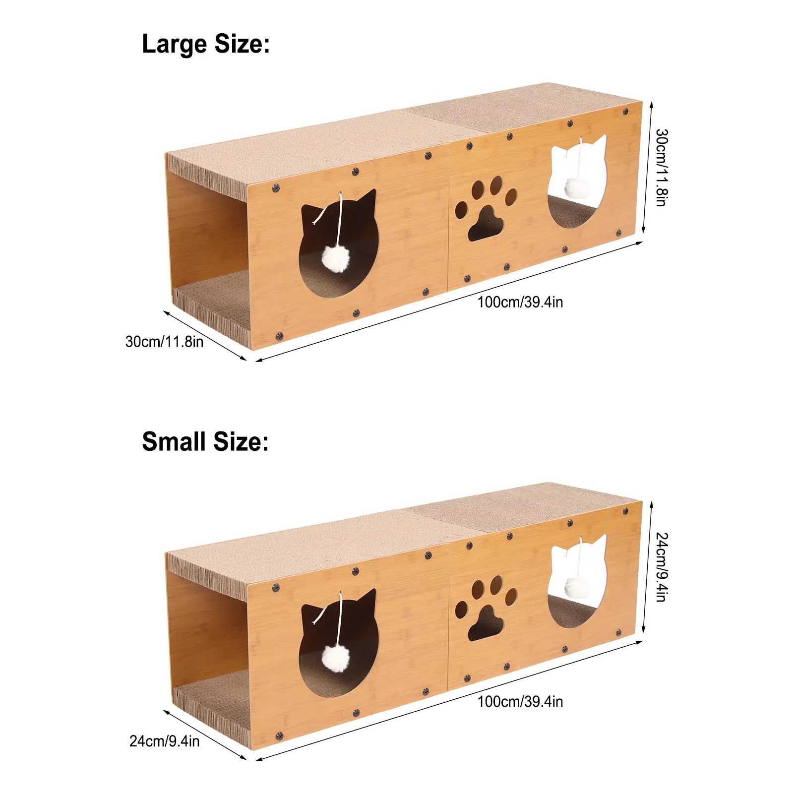 Cat Scratcher House Multipurpose Sturdy Constuction Corrugated Paper Scratch Resistance Cat Scratcher Board House for Indoor