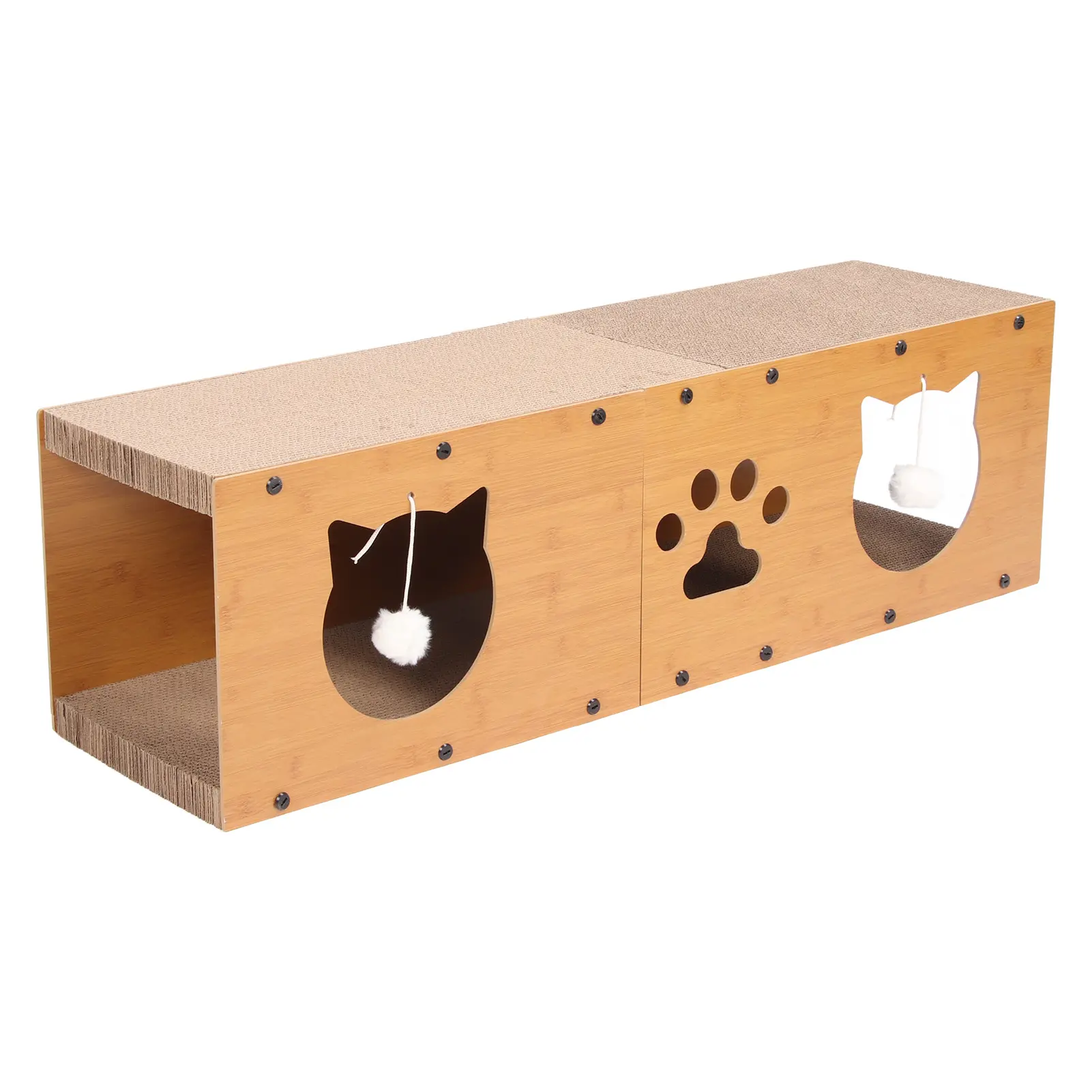 Cat Scratcher House Multipurpose Sturdy Constuction Corrugated Paper Scratch Resistance Cat Scratcher Board House for Indoor