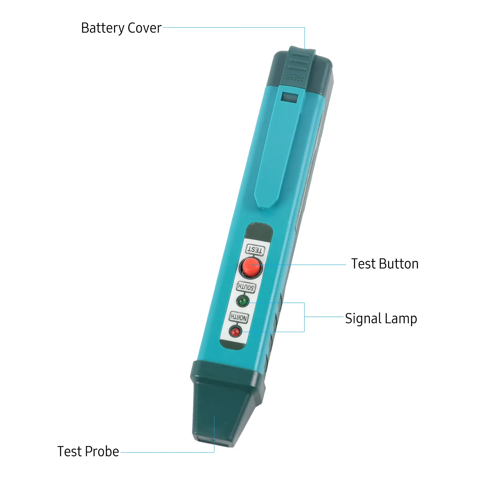 Magnetic Pole Pen Polarity Tester N/S Pole Identify Tool North and South Magnetic Pole Identifier Magnet Detector