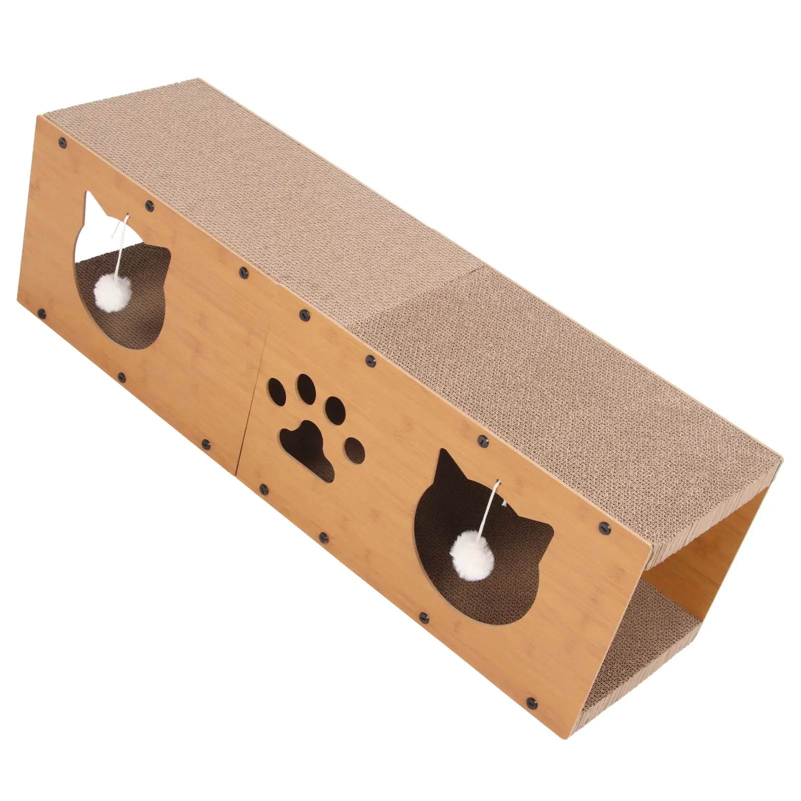 Cat Scratcher House Multipurpose Sturdy Constuction Corrugated Paper Scratch Resistance Cat Scratcher Board House for Indoor