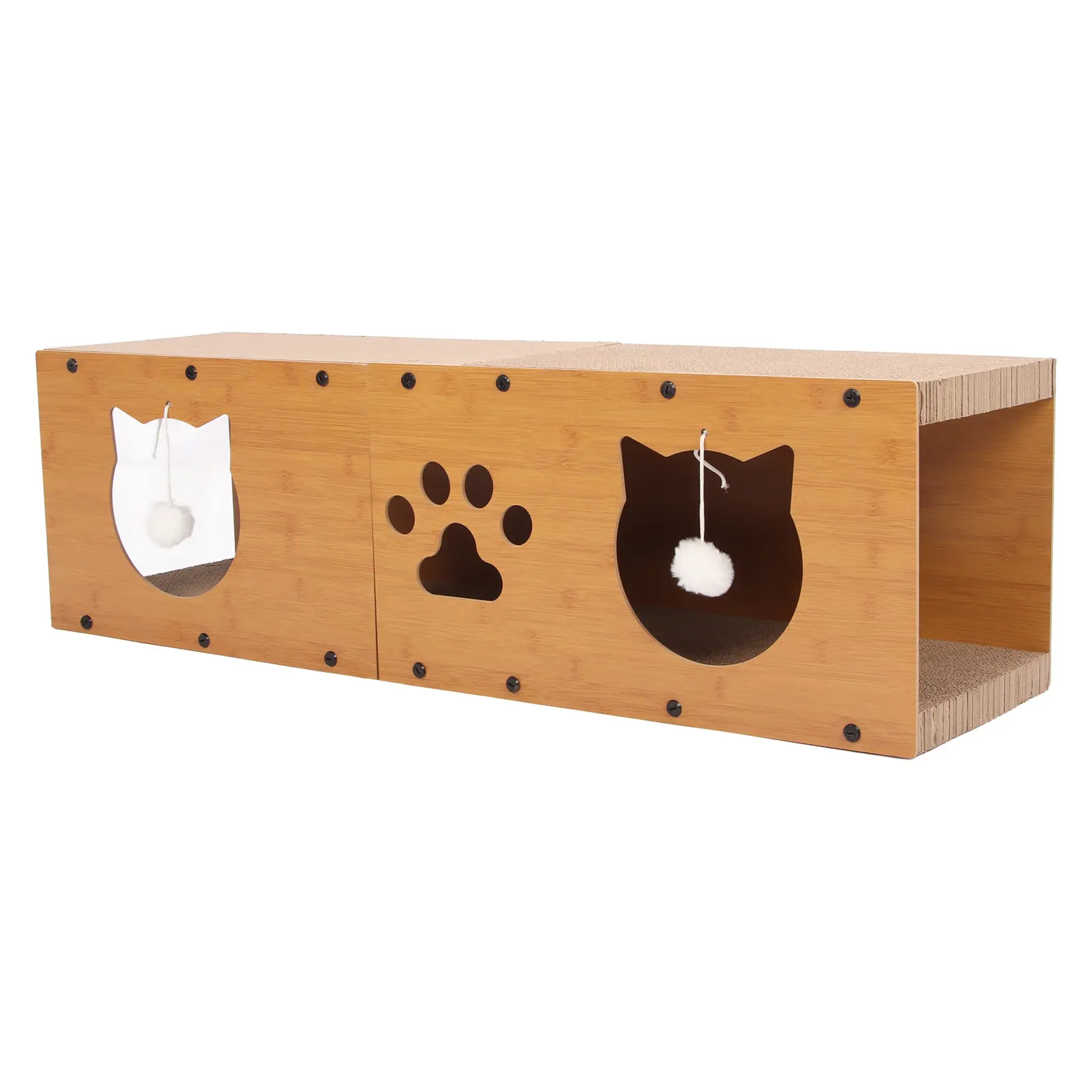 Cat Scratcher House Multipurpose Sturdy Constuction Corrugated Paper Scratch Resistance Cat Scratcher Board House for Indoor