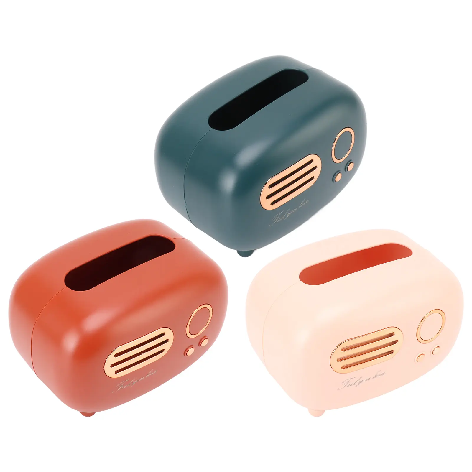 Retro Radio Shape Tissue Cover Box Vintage Radio Tissue Box for Bathroom Living Room Bedroom Nightstand Desk Table Tissue Box