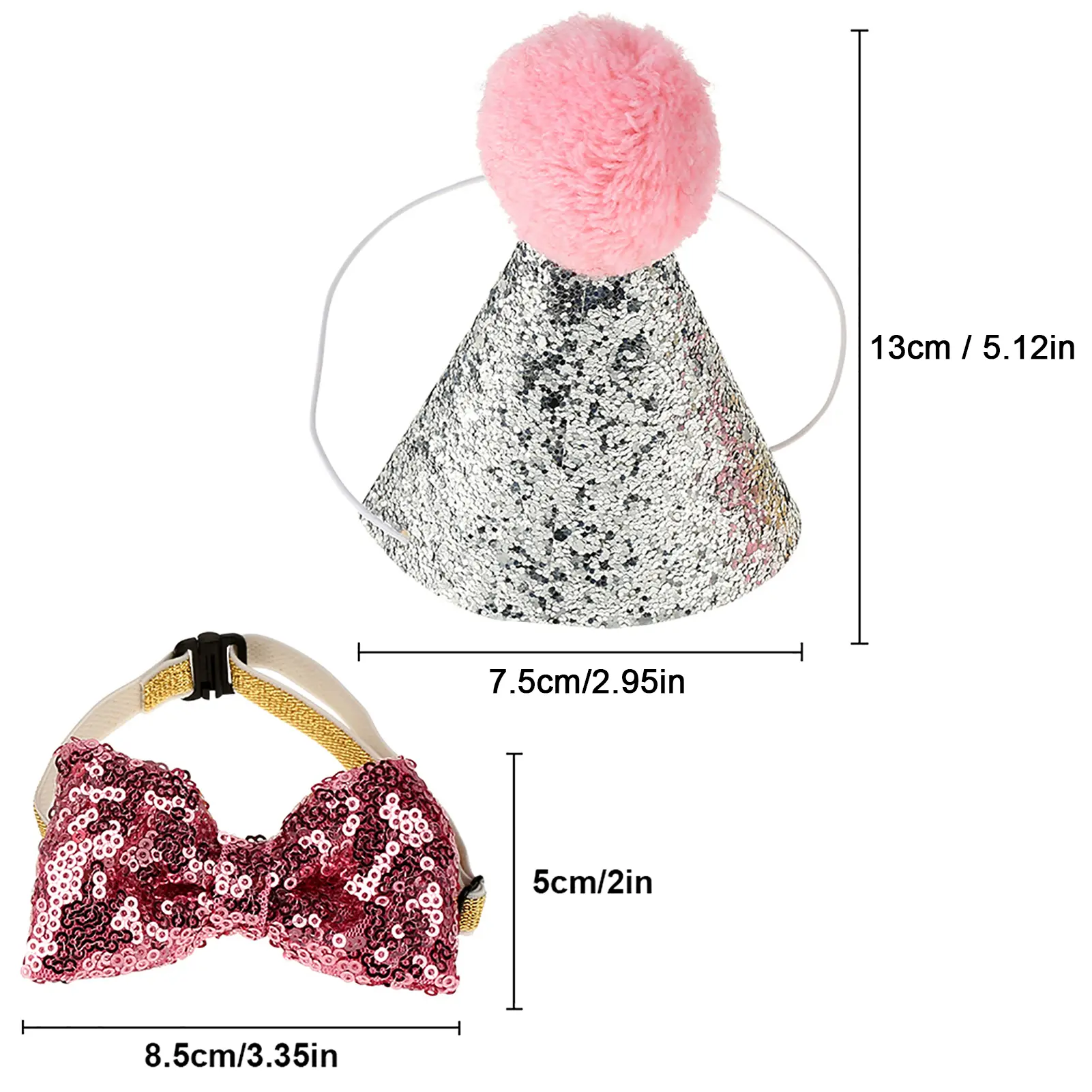 Birthday Pet  Bowknot Costume Pet Headwear Cute Pet Cat Dog Birthday  Bowknot Party Costume Hat Bowknot Costume Headwear