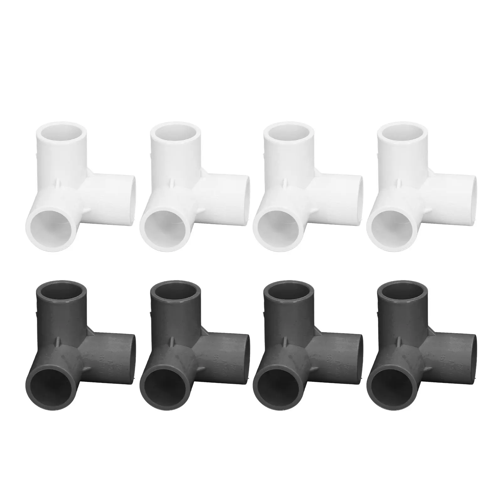 PVC Elbow Fittings 3 Way Pipe Fittings PVC Plastic Right Angle Tee Corner Connector 20mm Inner Diameter PVC Pipe Connector