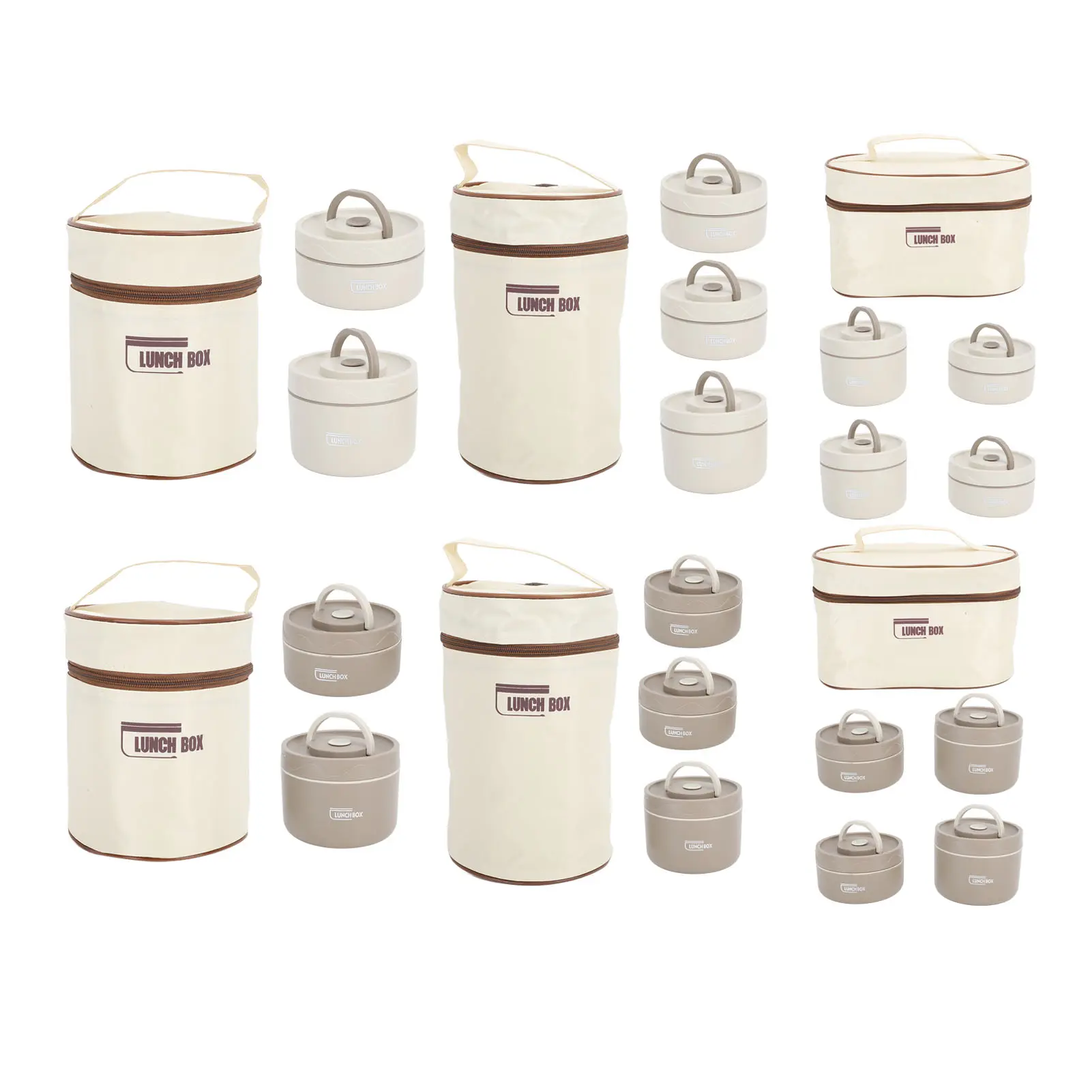 Thermal  Box 304 Stainless Steel Safe Portable Multifunction Round Insulated Food Container with Thermal Bag for Work