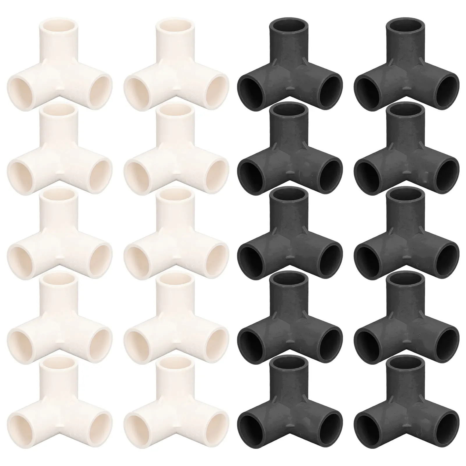 3 Way Pipe Fittings PVC Plastic Tee Fitting Elbow Corner Connector 25mm Inner Diameter 1in Tee PVC Fittings