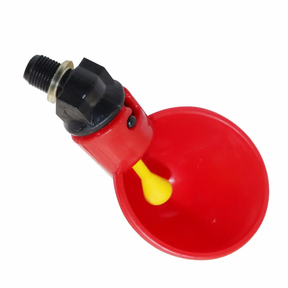 4 PCS Automatic Quail Drinker Chicken Waterer Bowl With Yellow Nipple Farm poultry drinking water system
