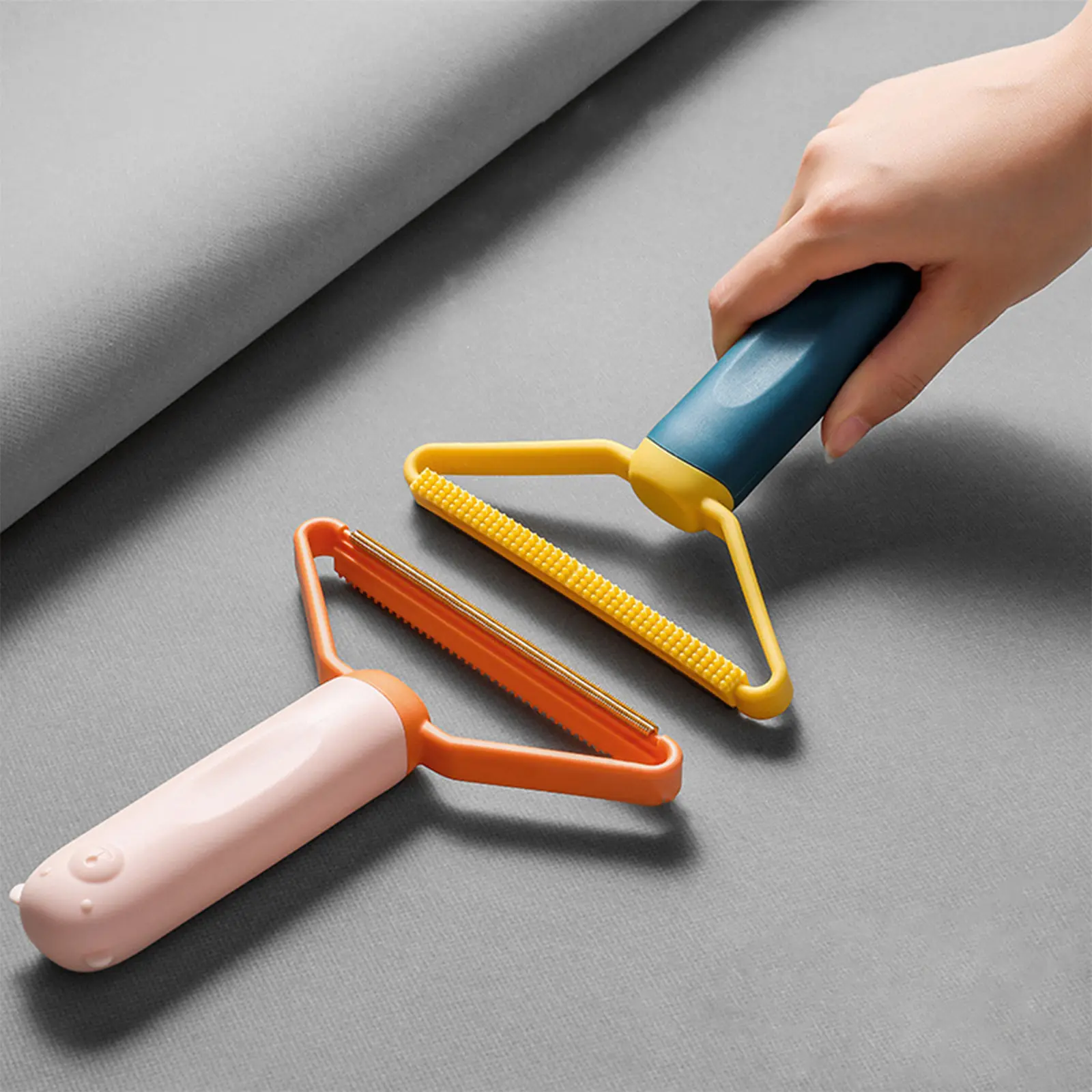2in1 Double Sided Pet Hair Remover Lint Remover Clean Tool Shaver Sweater Cleaner Fabric Shaver Scraper For Clothes Carpet 1pc