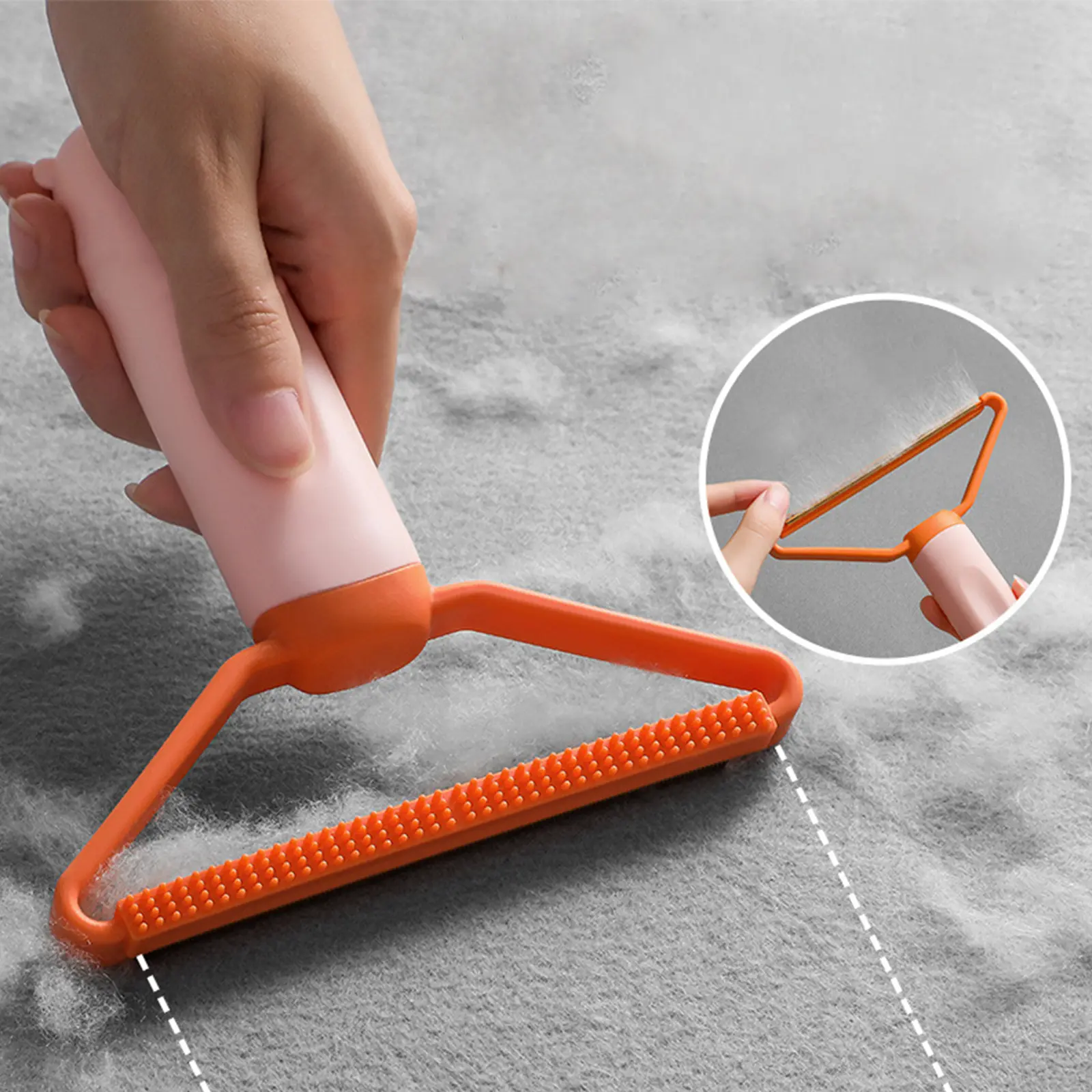 2in1 Double Sided Pet Hair Remover Lint Remover Clean Tool Shaver Sweater Cleaner Fabric Shaver Scraper For Clothes Carpet 1pc