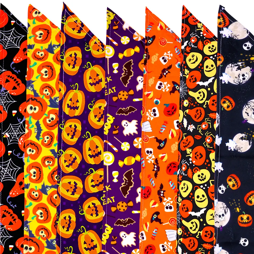 Dog Bandanas Halloween Dog Accessories Pet Dog Bandanas Scarf Small Dog Cat Puppy Bibs Pet Supplies For Small Dogs 1Pc