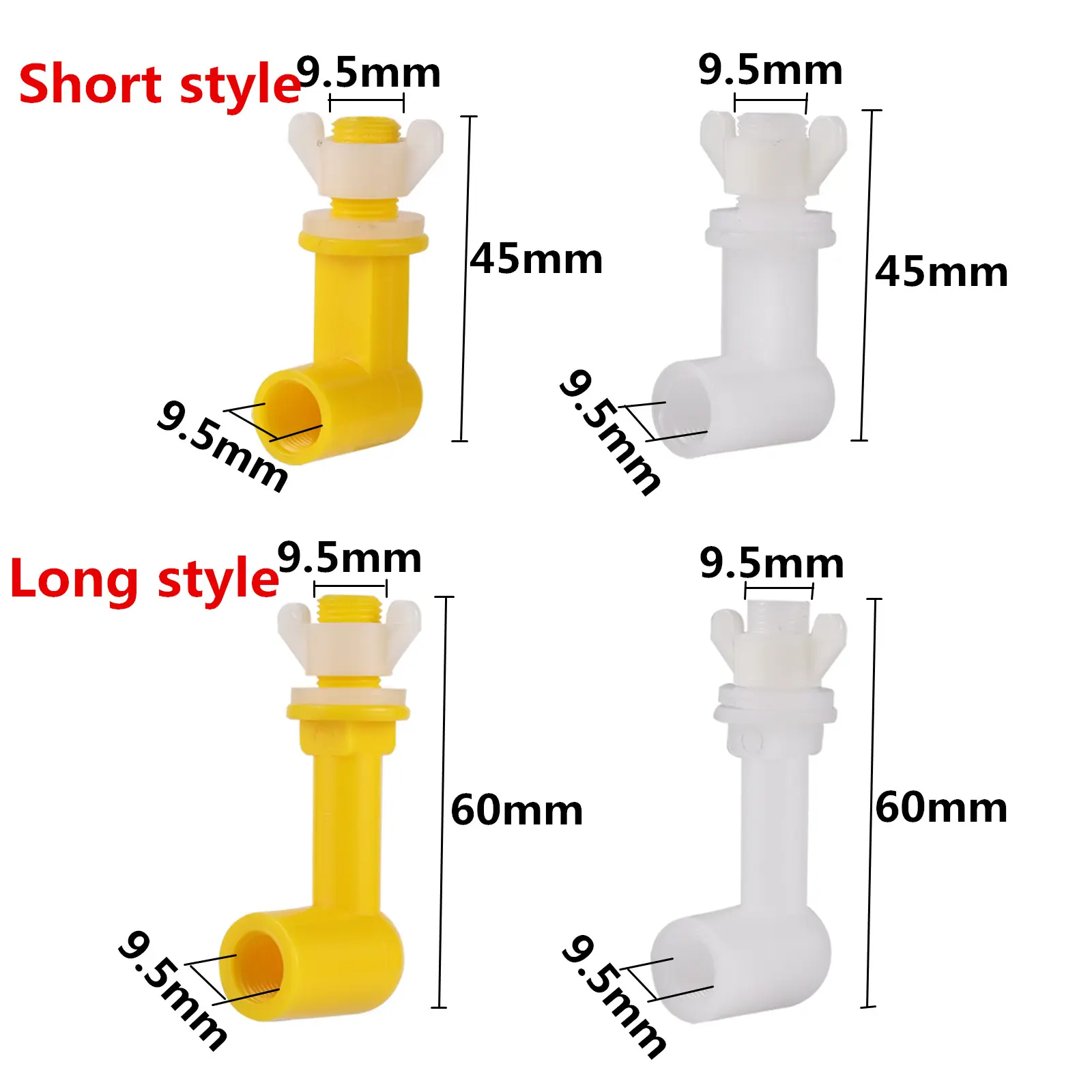 Chicken Nipple Drinker Automatic Rabbit Drinking Fountain 360° Pigeon Hamster Cage Pet Nipple Drinker Easy installation 5 Pcs
