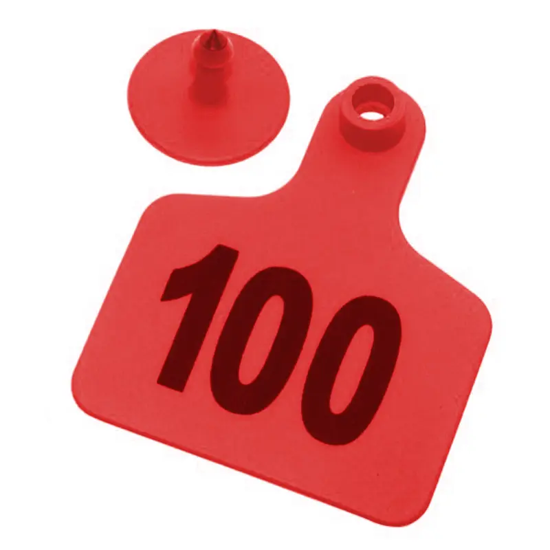 20 Pcs Livestock Cattle Cow Ear Tag Signs With The Digital Laser Typing Copper Head Earrings Farm Animal Identification Card