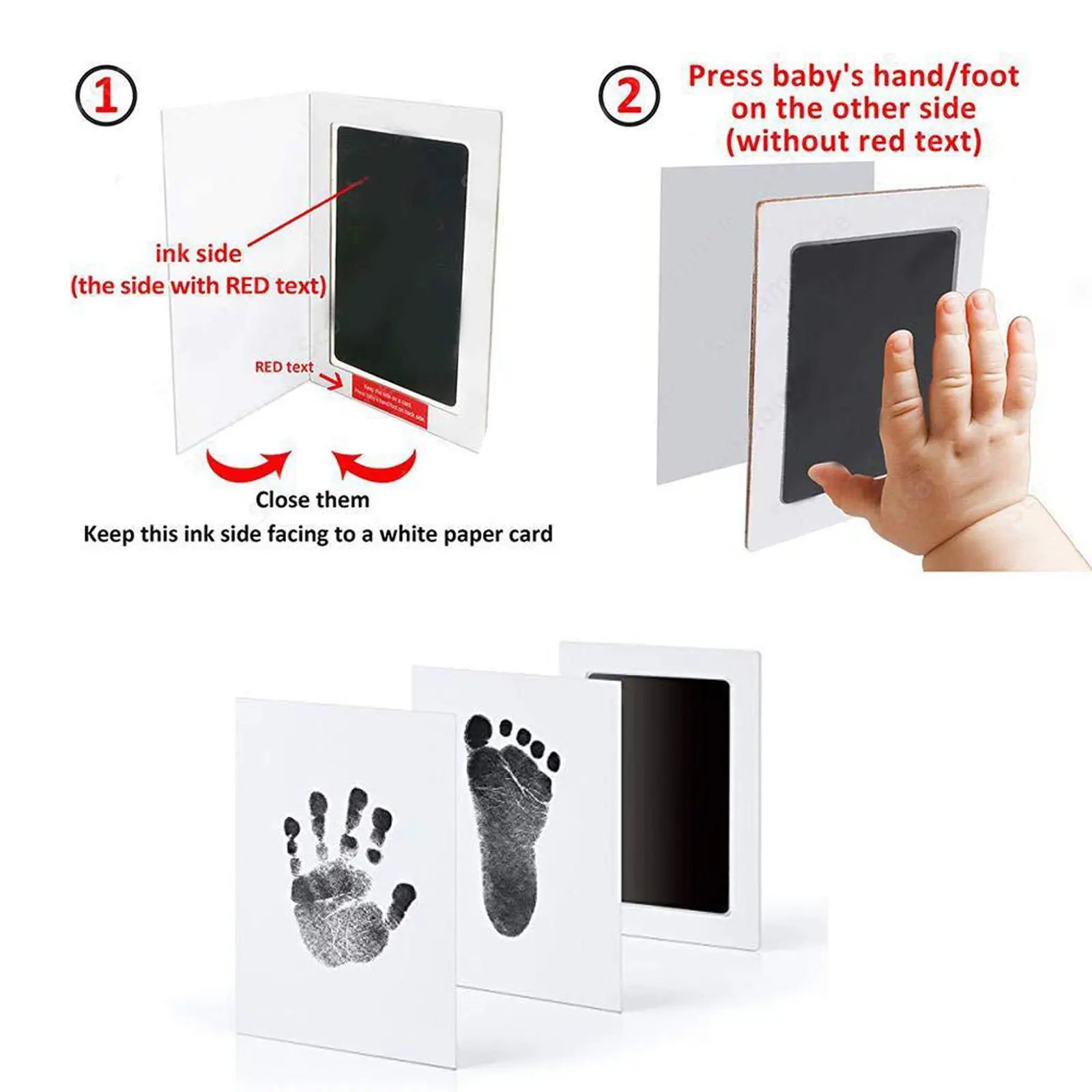 Pet Cat Dog Paw Print Ink Kit Pad Safe Non-toxic Baby Footprints Newborn Shower Handprint Easy Diy Touch Inkless Pet Souvenir