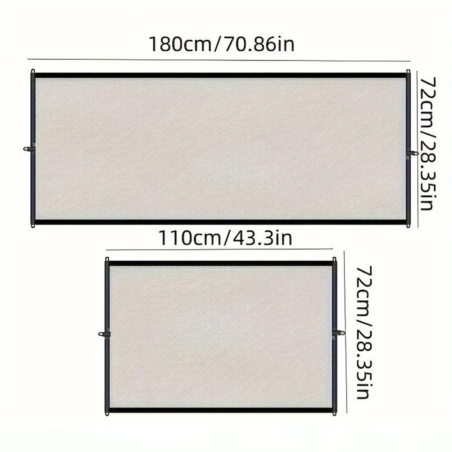 Pet Security Fence with Mirror Door Locking Hooks Insulated Foldable Mesh Dog Barrier for Kennel Playpen Breathable Pet Products