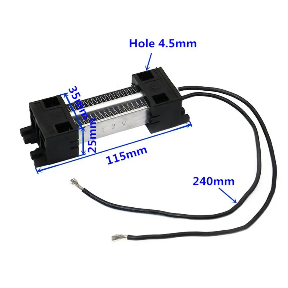 1Pc PTC Air Heater 12V 50W/100W/150W Electric Heating Body  Surface Of The Insulating Heat Element Heating Exchanger