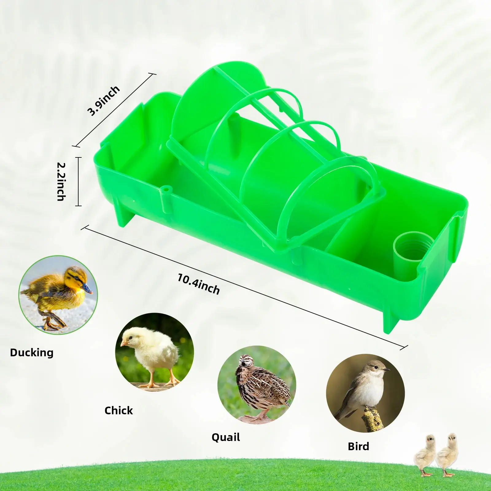 1Pc 2-in-1 Poultry Thickened Feeder And Drinker Water Food DispenserChicken Birds Chick Waterer Feeding Rutin Chicken Trough New