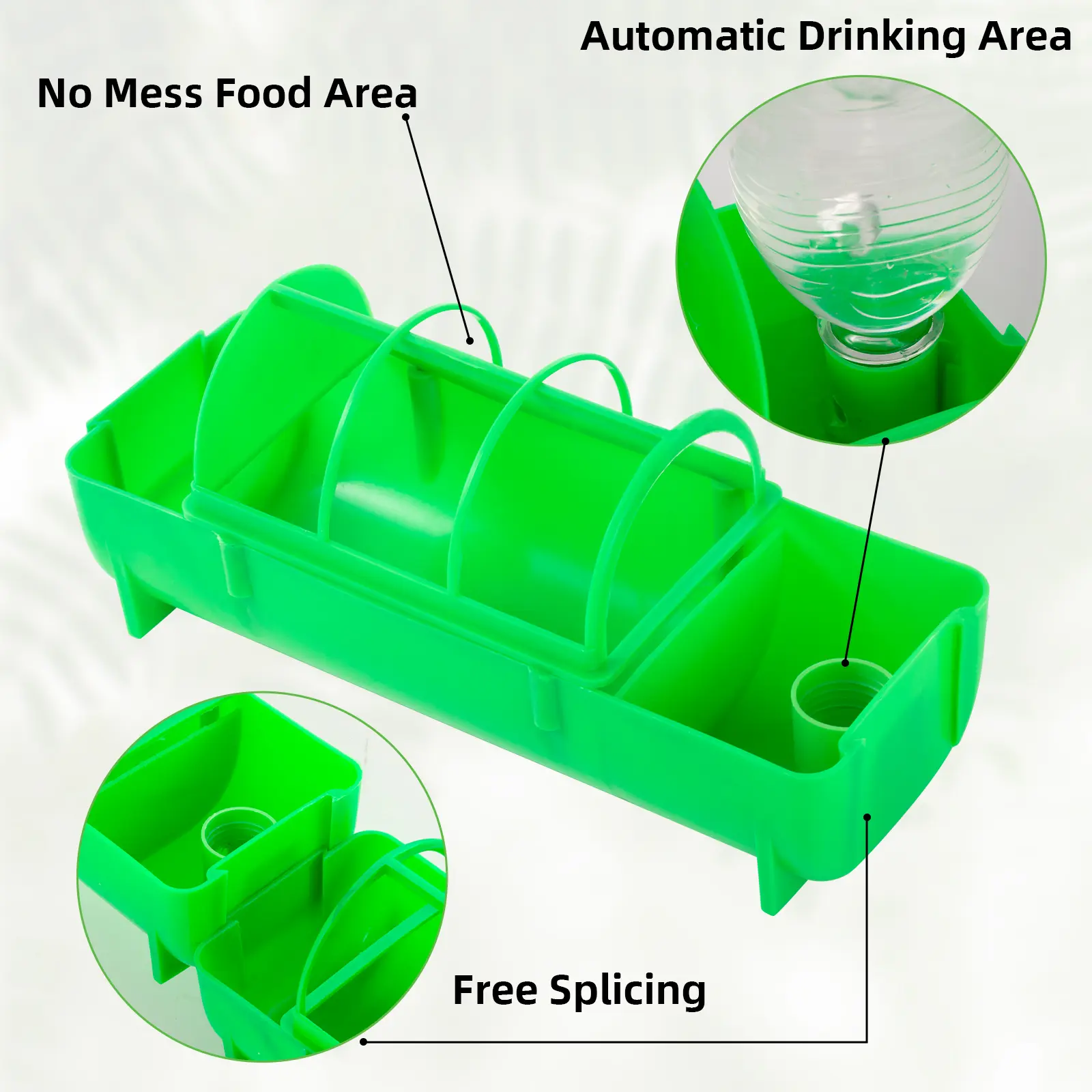 1Pc 2-in-1 Poultry Thickened Feeder And Drinker Water Food DispenserChicken Birds Chick Waterer Feeding Rutin Chicken Trough New
