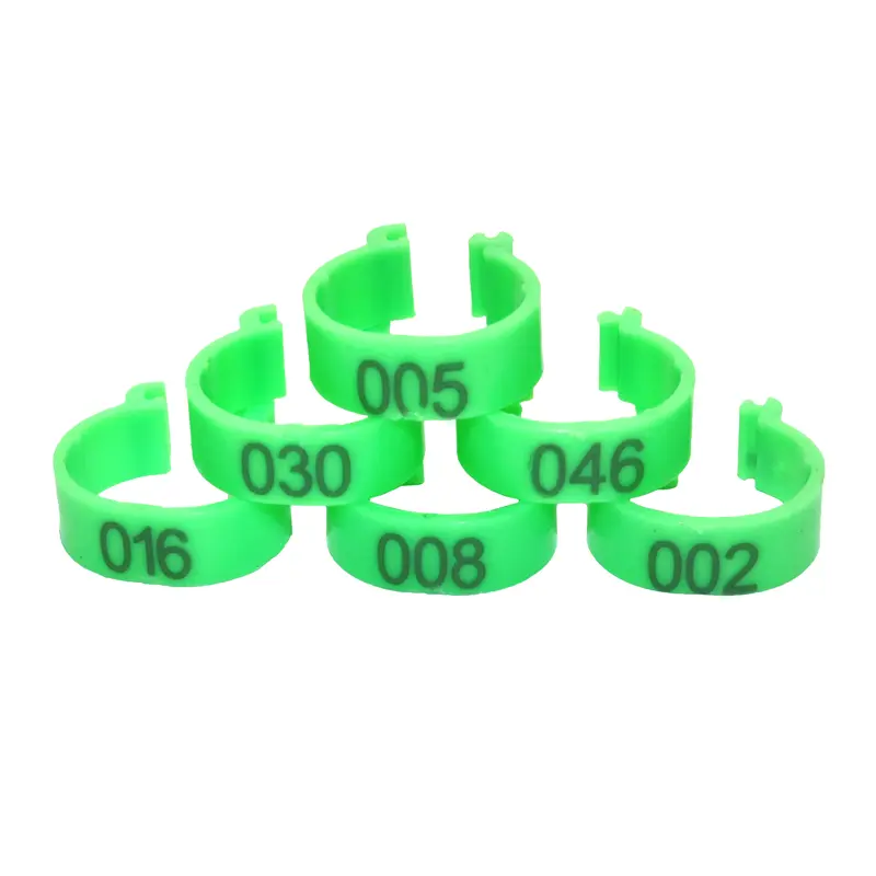 100 Pcs 6 Colors Inner Diameter 1.6cm Plastic Open Type Buckle Chicken Duck Goose Digital Foot Ring Poultry Farming Equipment