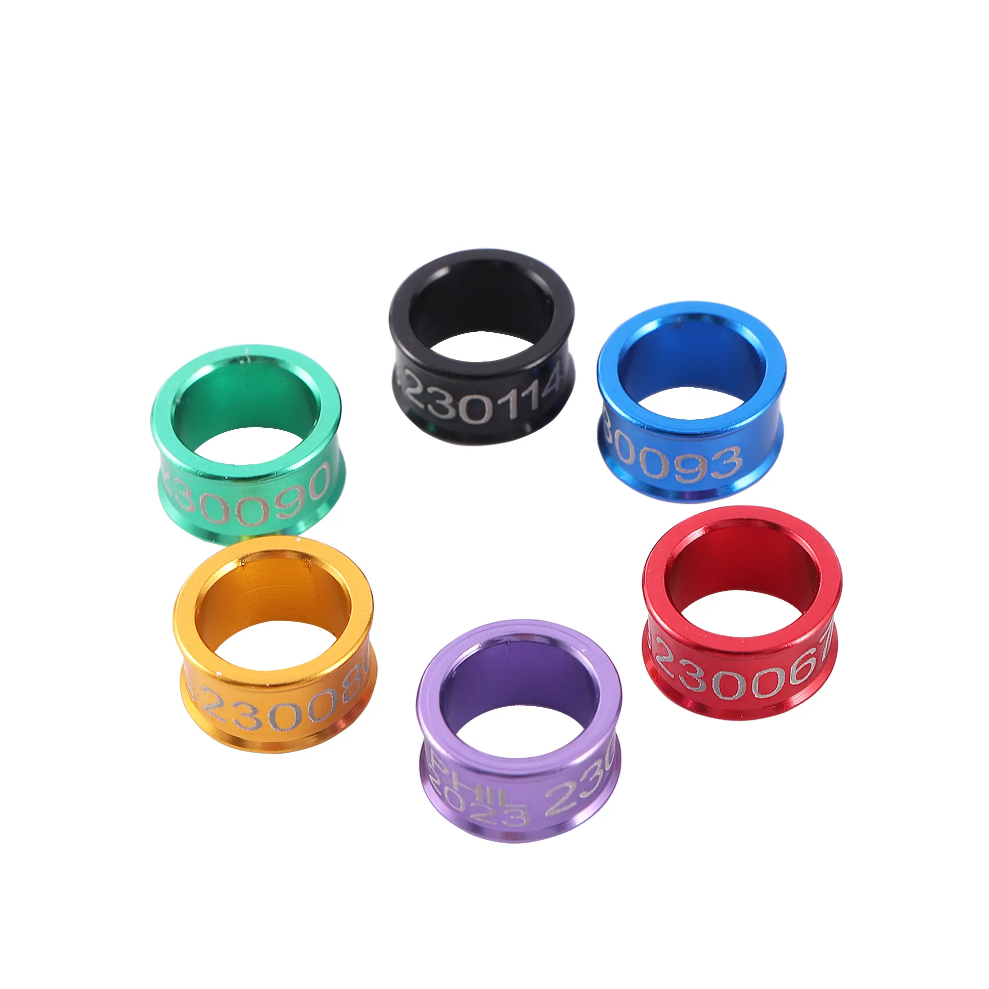 PHA/PHIL 2025 Aluminum Pigeon Foot Ring ID 8mm Outdoor Flying Training Identification Bird Foot Ring Pigeon Supplies 10 Pcs