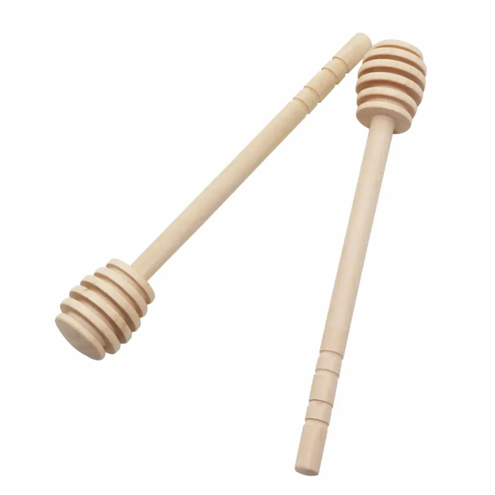 New Wooden Honey Stick Wood Honey Spoon Stir Bar for Honey Jar Supplies Long Handle Mixing Stick wood honey splash bar
